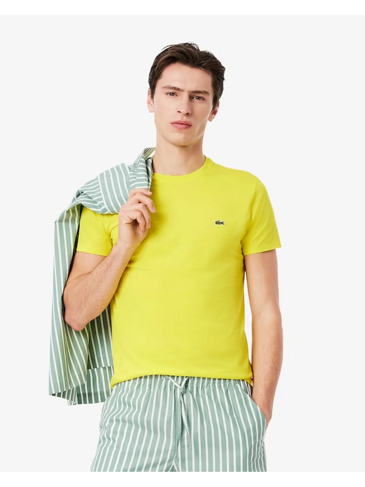 LACOSTE T-shirt Uomo  TH6709 Z6S Giallo - Image 2