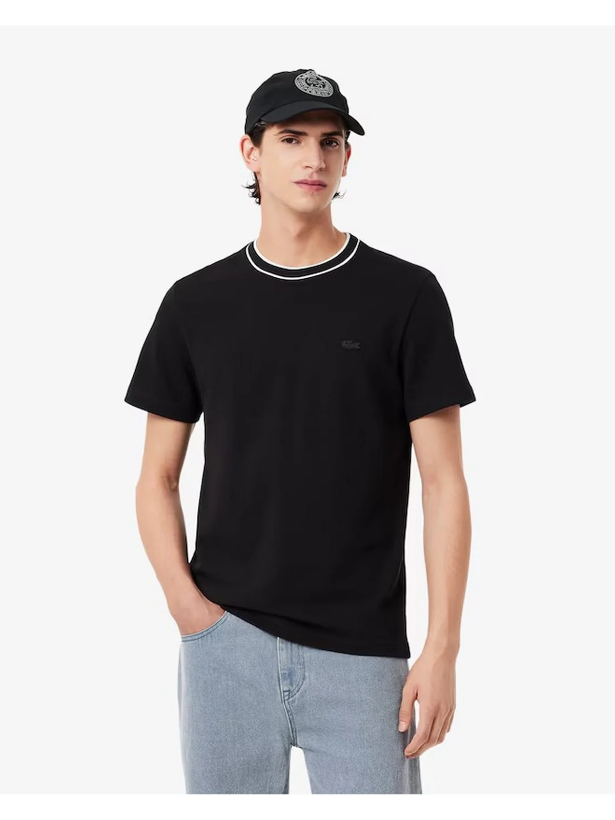 LACOSTE T-shirt Uomo TH8174 031 Nero - Image 2