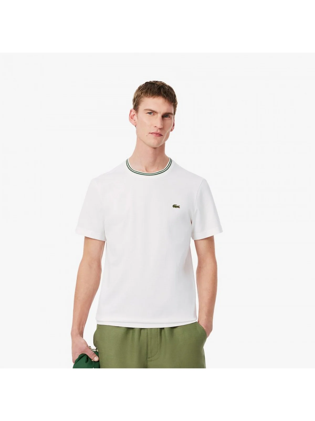 LACOSTE T-shirt Uomo  TH9903 001 Bianco - Image 2