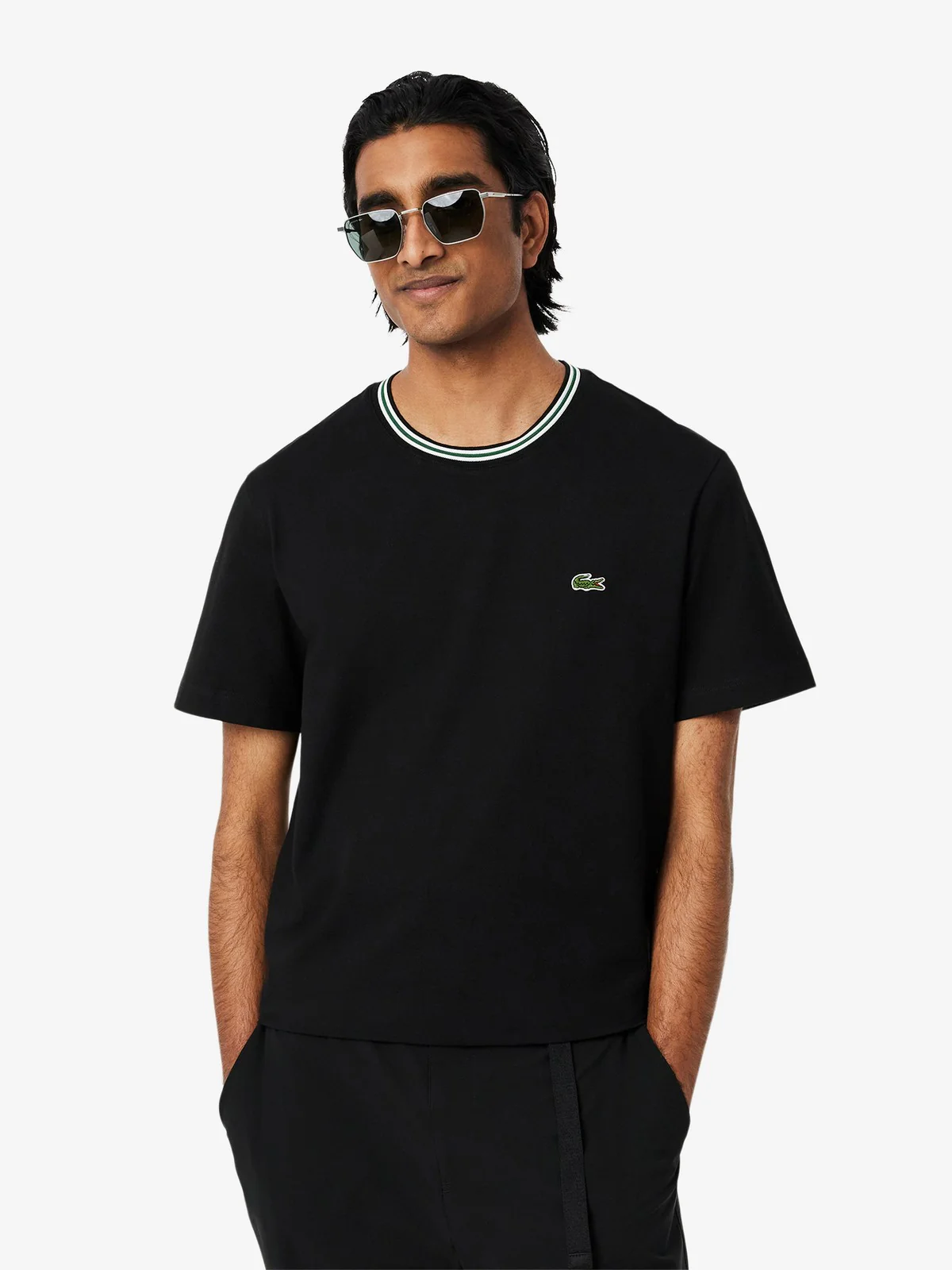 LACOSTE T-shirt Uomo  TH9903 031 Nero - Image 2