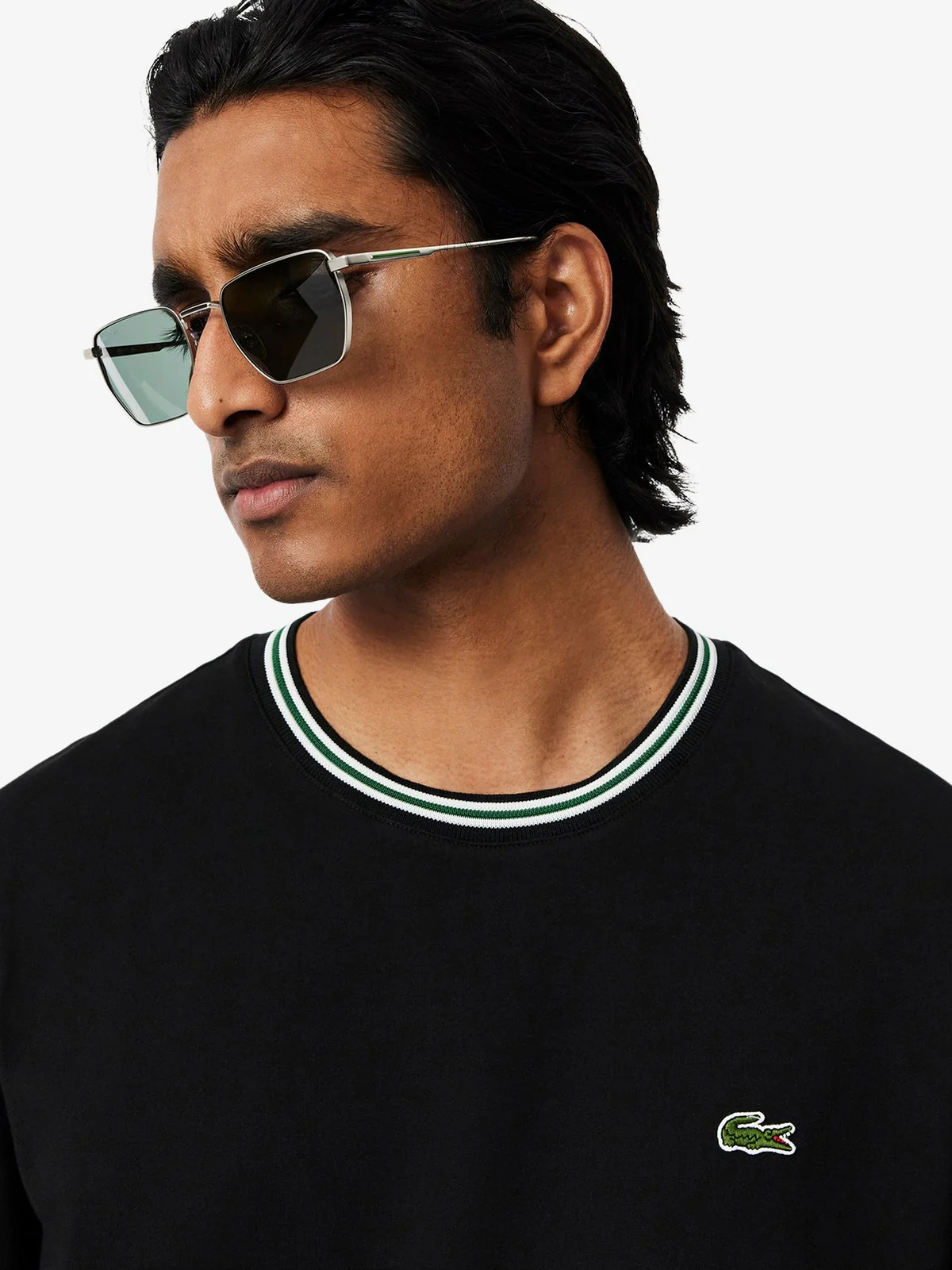 LACOSTE T-shirt Uomo  TH9903 031 Nero - Image 4