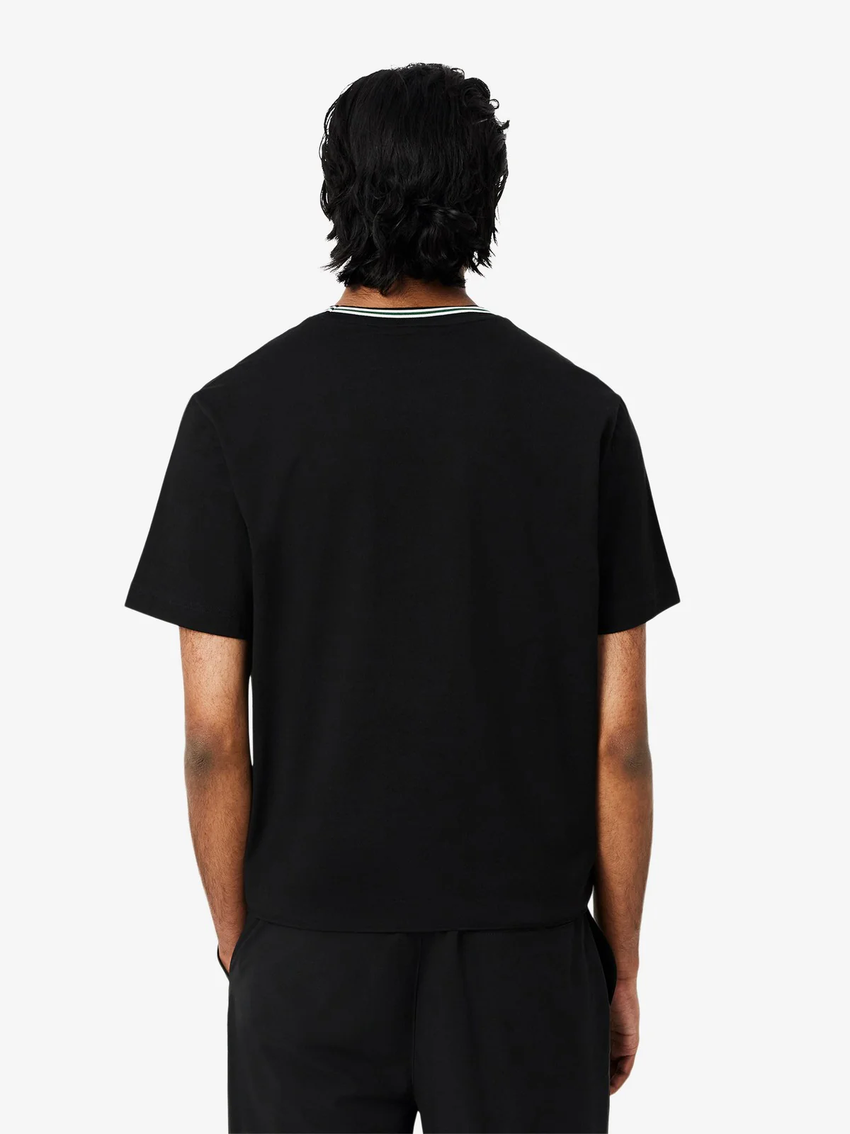 LACOSTE T-shirt Uomo  TH9903 031 Nero - Image 5