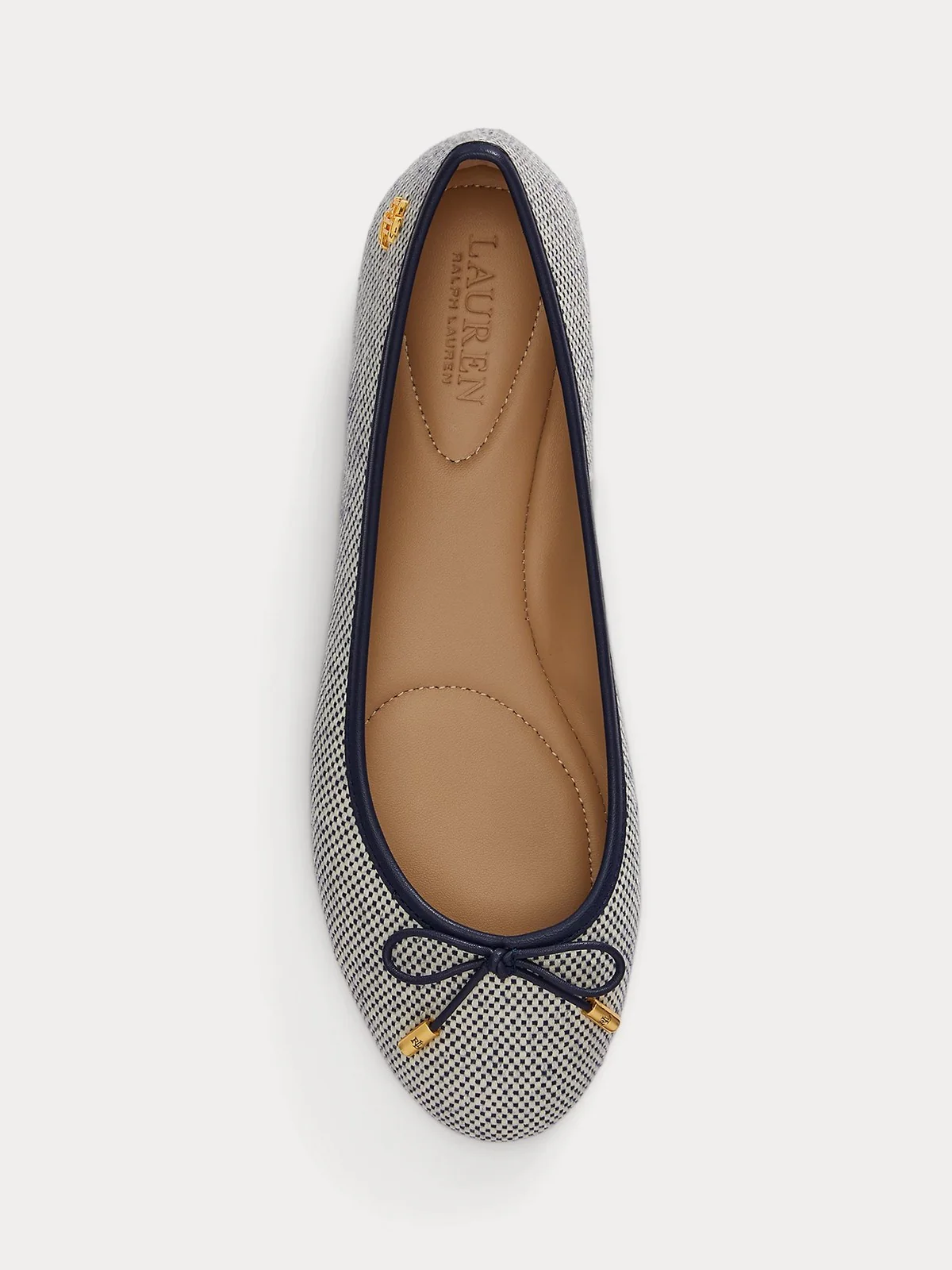 LAUREN RALPH LAUREN Ballerina Donna JAYNA 802P04387 002 NATURAL/RFND NAVY/RFND NAVY - Image 4