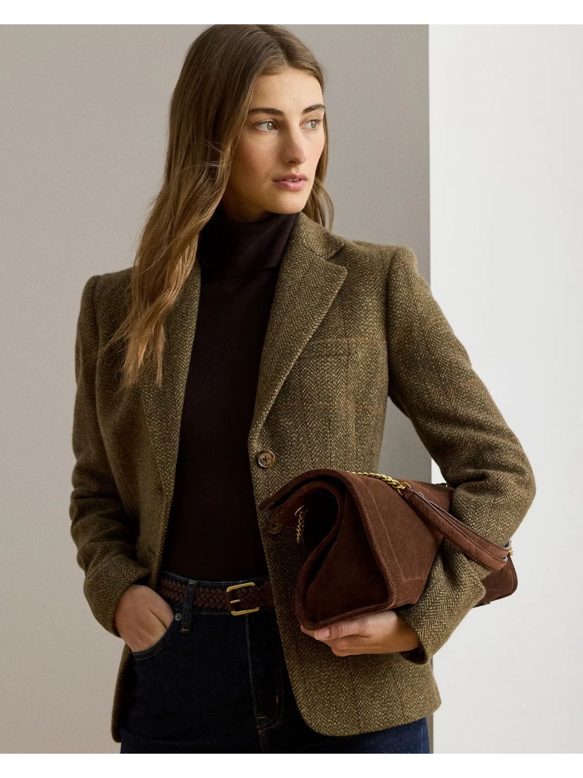 LAUREN RALPH LAUREN Borsa Donna  431969418 002 DARK HICKORY - Image 5