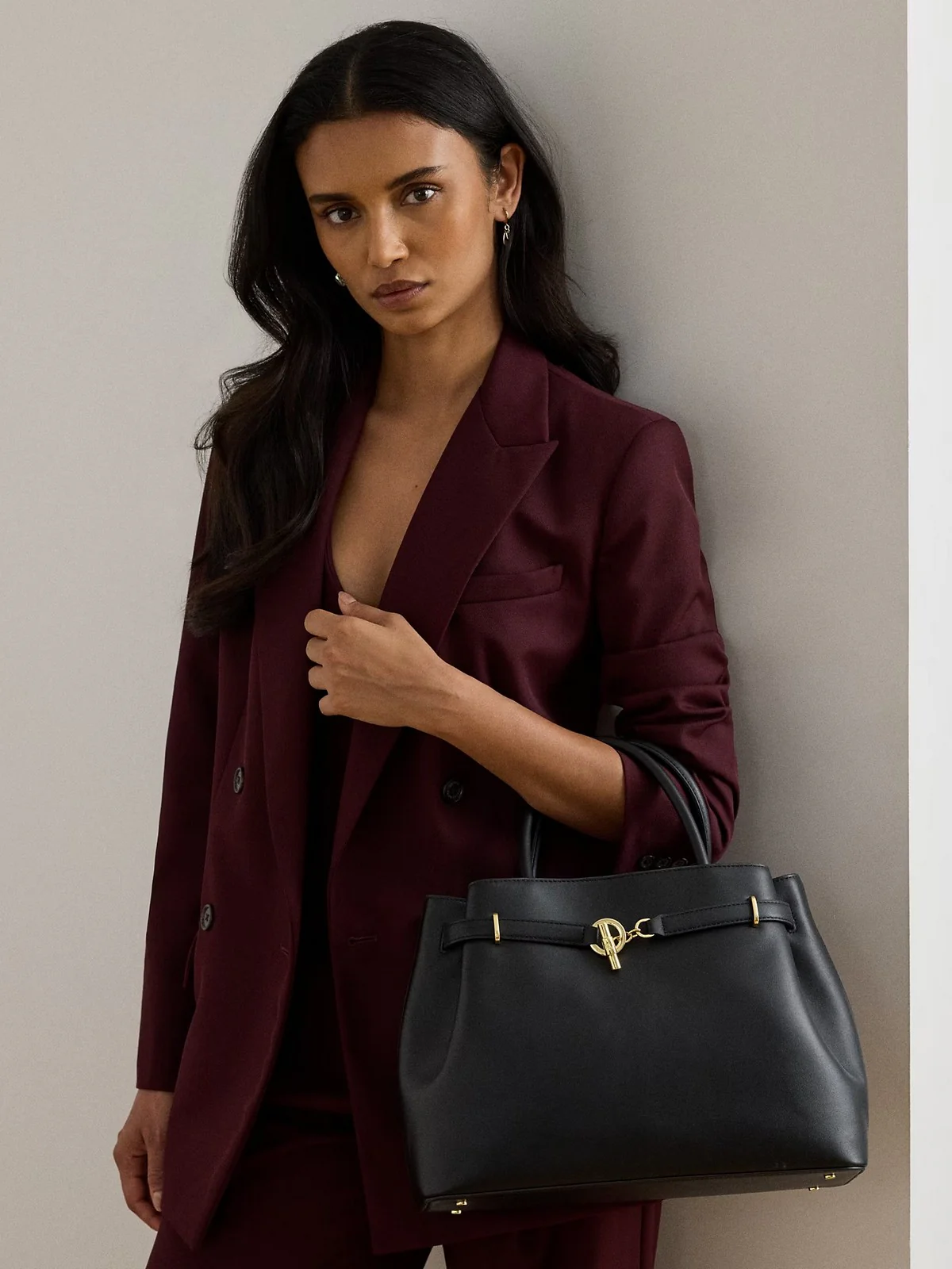 LAUREN RALPH LAUREN Borsa Donna BLKE LG SCHL-SATCHEL-LARGE 431P03417 002 BLACK - Image 7