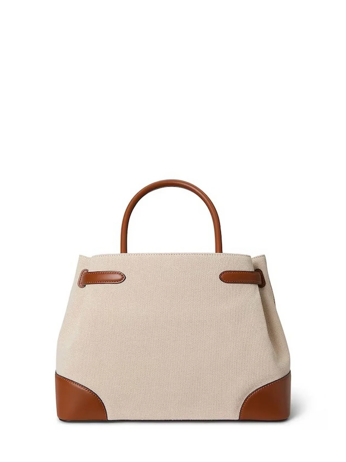 LAUREN RALPH LAUREN Borsa Donna BLKE LG SCHL-SATCHEL-LARGE 431P04296 005 NTRL/BUFF CANVAS/LAUREN TAN - Image 5