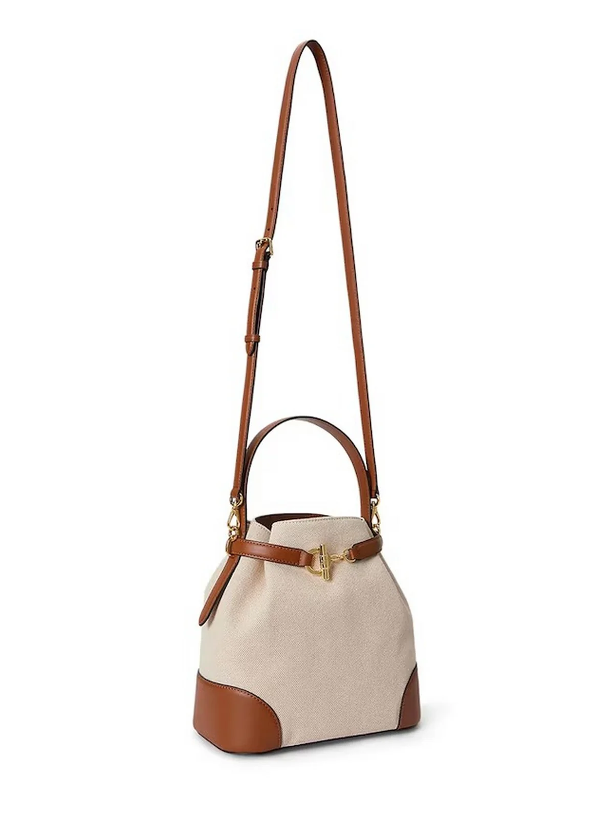 LAUREN RALPH LAUREN Borsa Donna BLKE MD BCKT-BUCKET BAG-MEDIUM 431P04294 005 NTRL/BUFF CANVAS/LAUREN TAN - Image 2