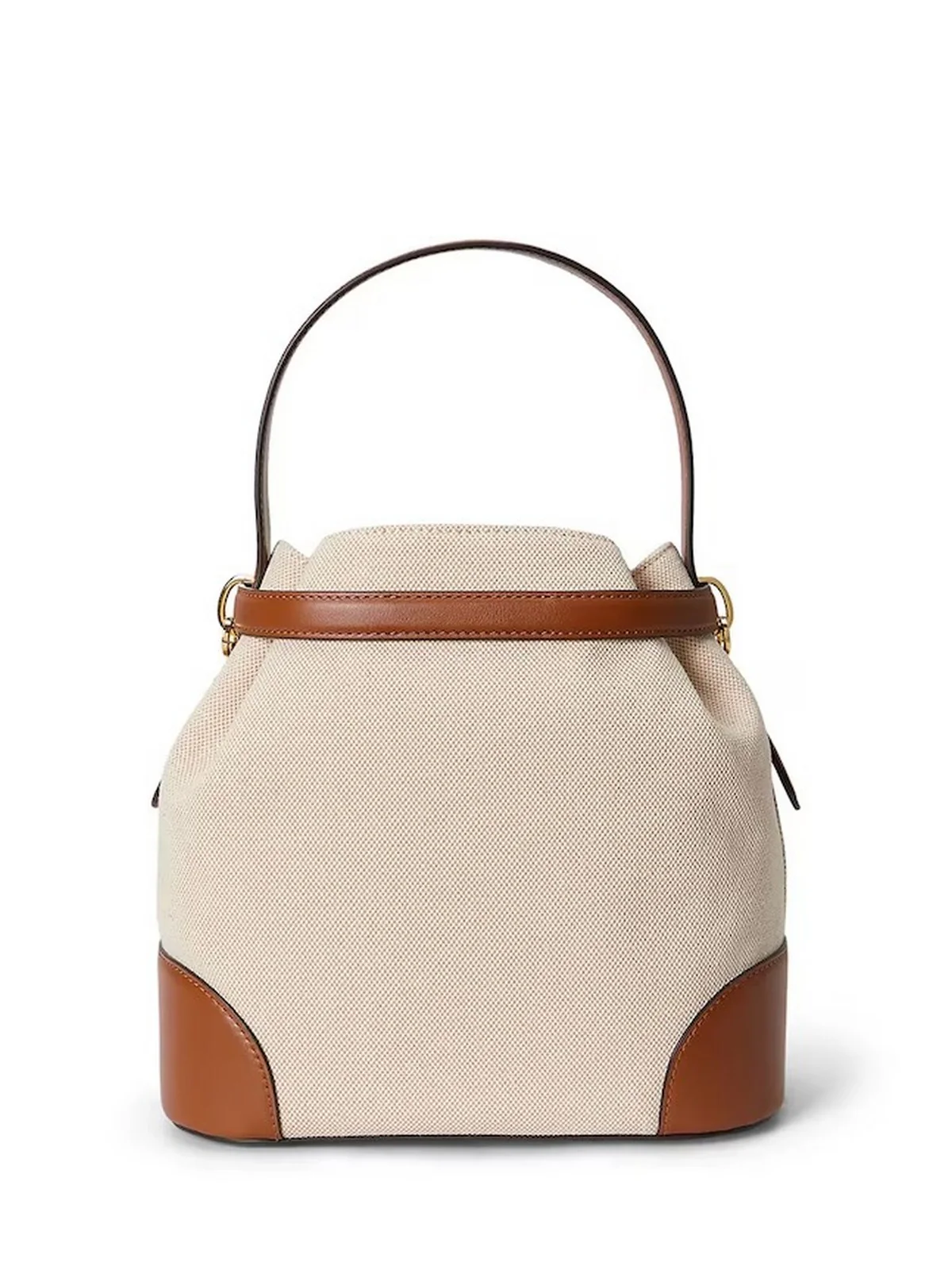 LAUREN RALPH LAUREN Borsa Donna BLKE MD BCKT-BUCKET BAG-MEDIUM 431P04294 005 NTRL/BUFF CANVAS/LAUREN TAN - Image 3