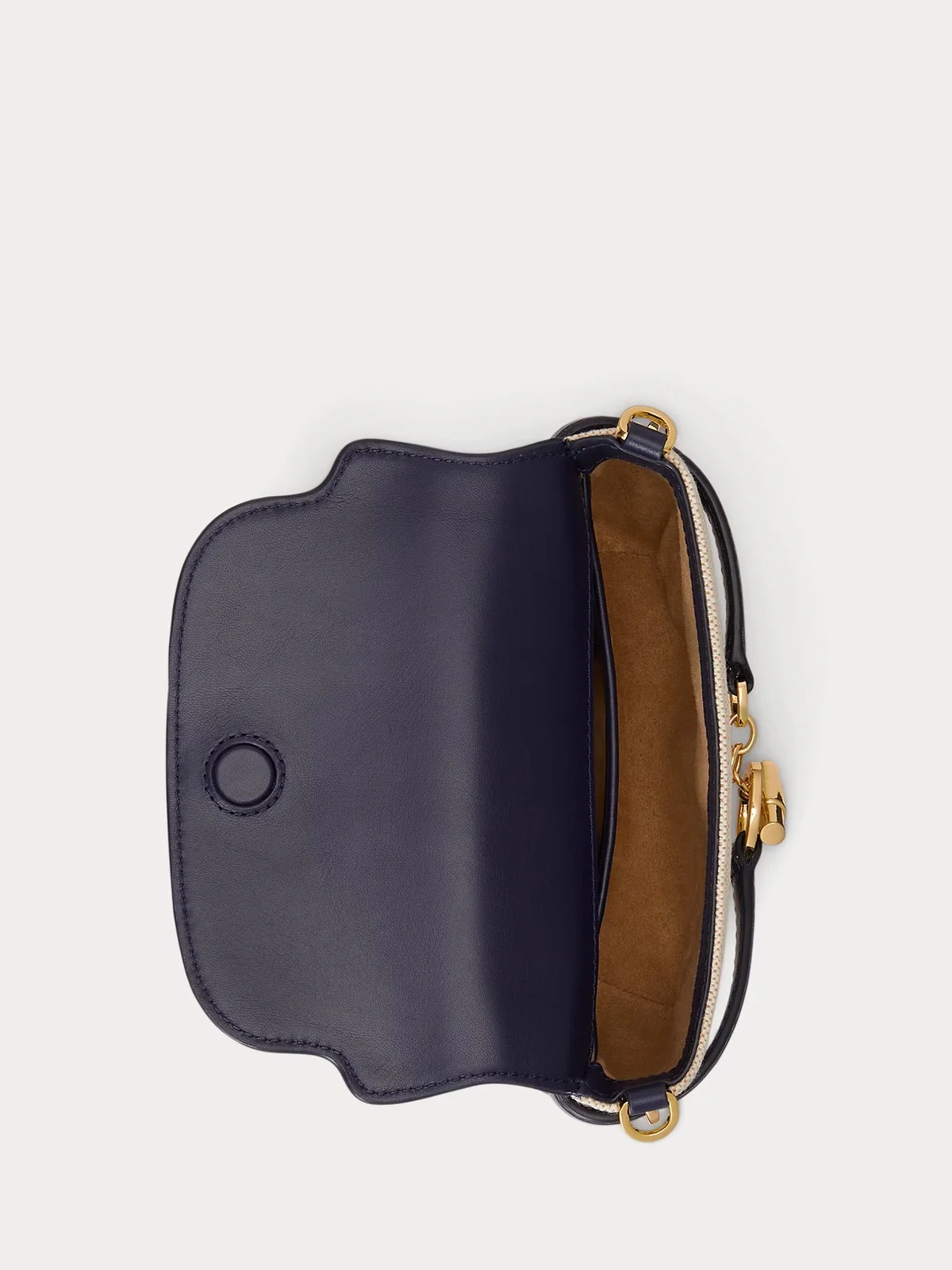 LAUREN RALPH LAUREN Borsa Donna BLKE SM CRS-CROSSBODY-SMALL 431P10121 001 NTRL/BUFF CANVAS/REFINED NAVY - Image 4