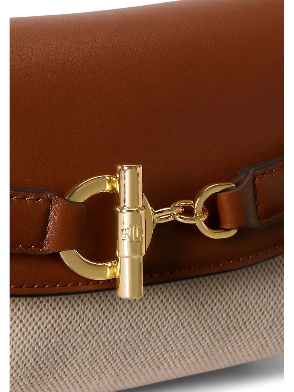LAUREN RALPH LAUREN Borsa Donna BLKE SM CRS-CROSSBODY-SMALL 431P10121 003 NTRL/BUFF CANVAS/LAUREN TAN - Image 2