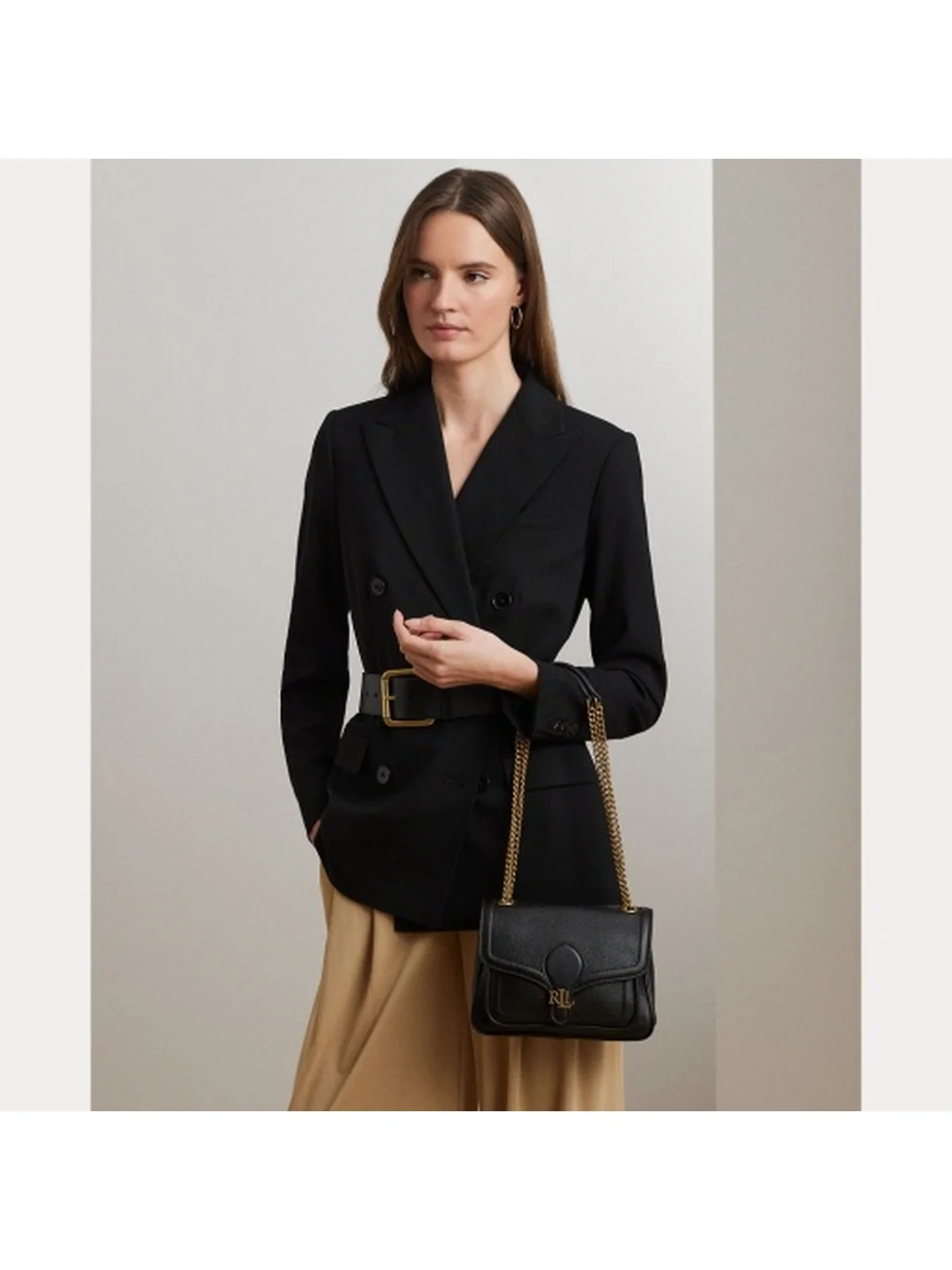 LAUREN RALPH LAUREN Borsa Donna BRADLEY SM-SHOULDER BAG-SMALL 431959003 002 Nero - Image 3