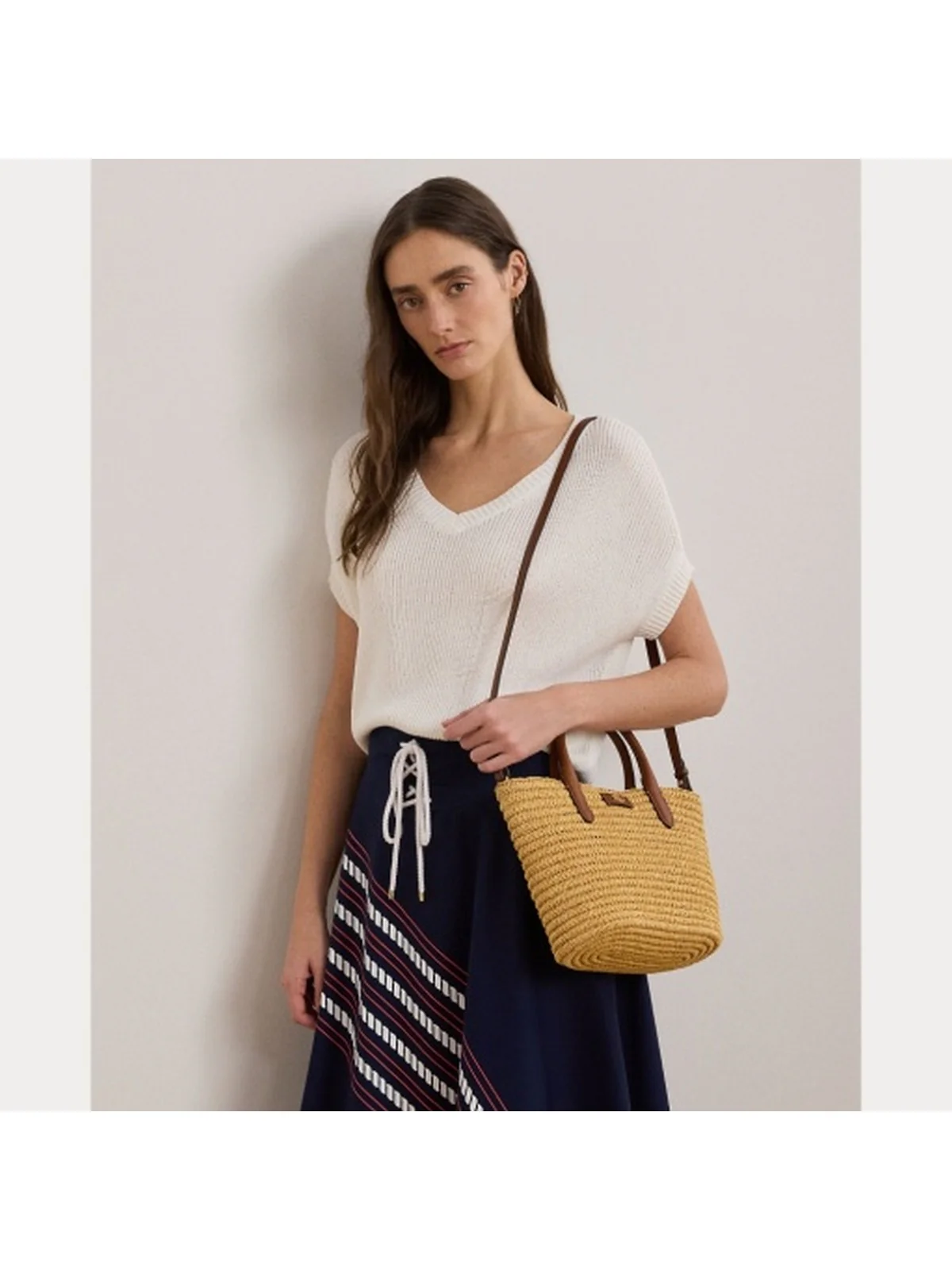 LAUREN RALPH LAUREN Borsa Donna BRIE 22-TOTE-MEDIUM 431962120 001 Beige - Image 5