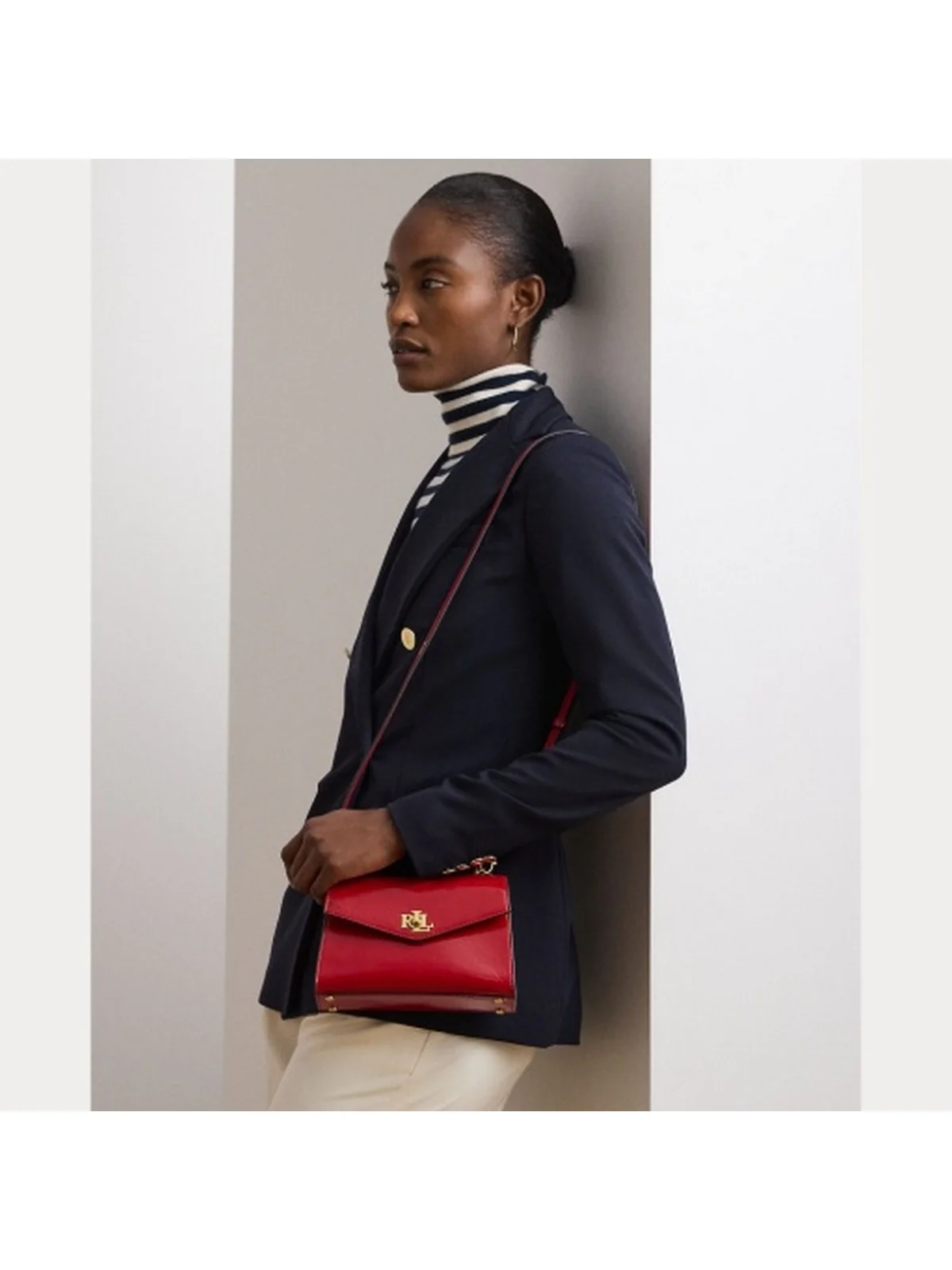 LAUREN RALPH LAUREN Borsa Donna FARRAH SM-SATCHEL-SMALL 431958994 002 Rosso - Image 8