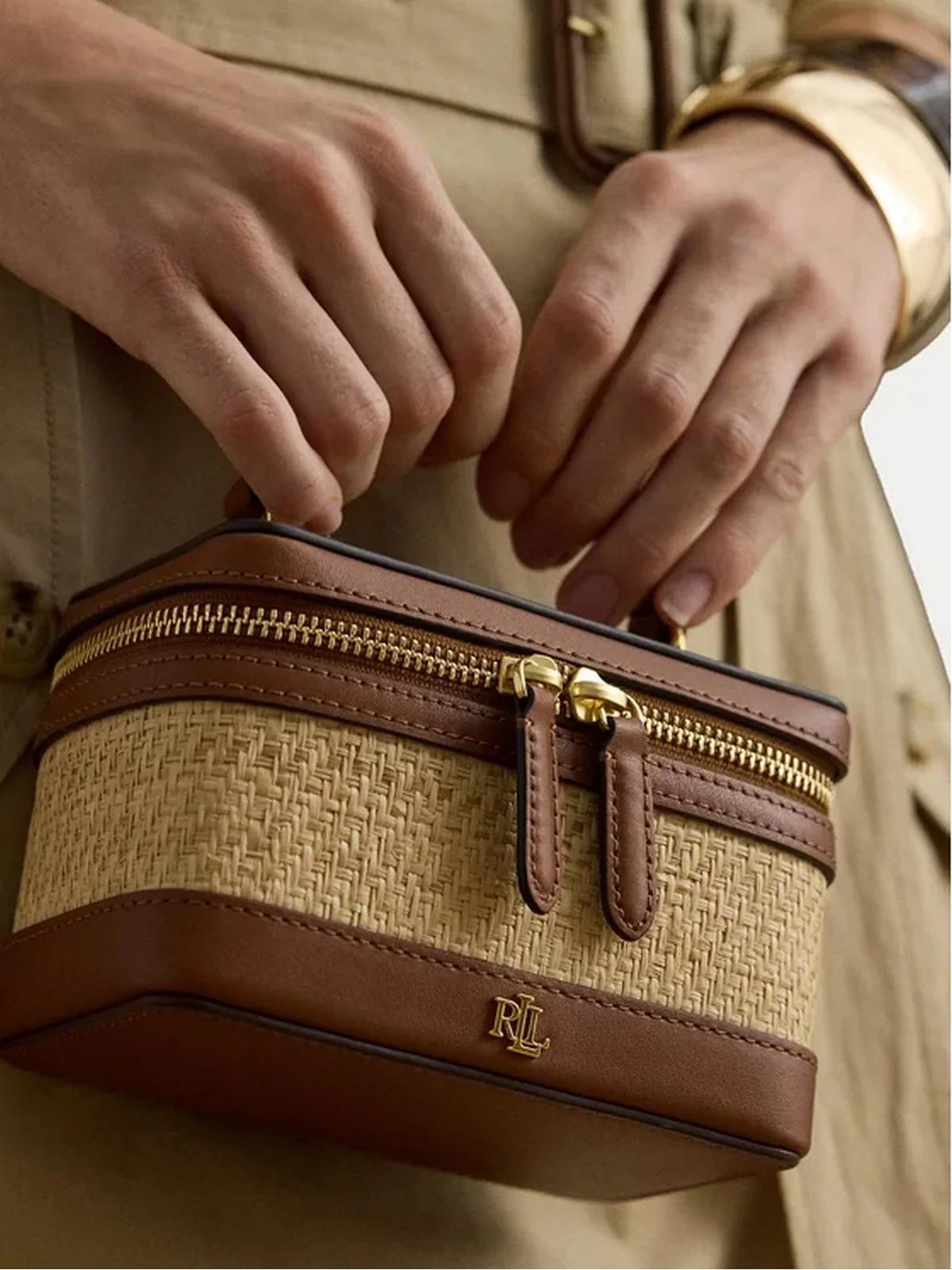 LAUREN RALPH LAUREN Borsa Donna HALLEE-CROSSBODY-SMALL 431P06089 001 NATURAL/LAUREN TAN - Image 3