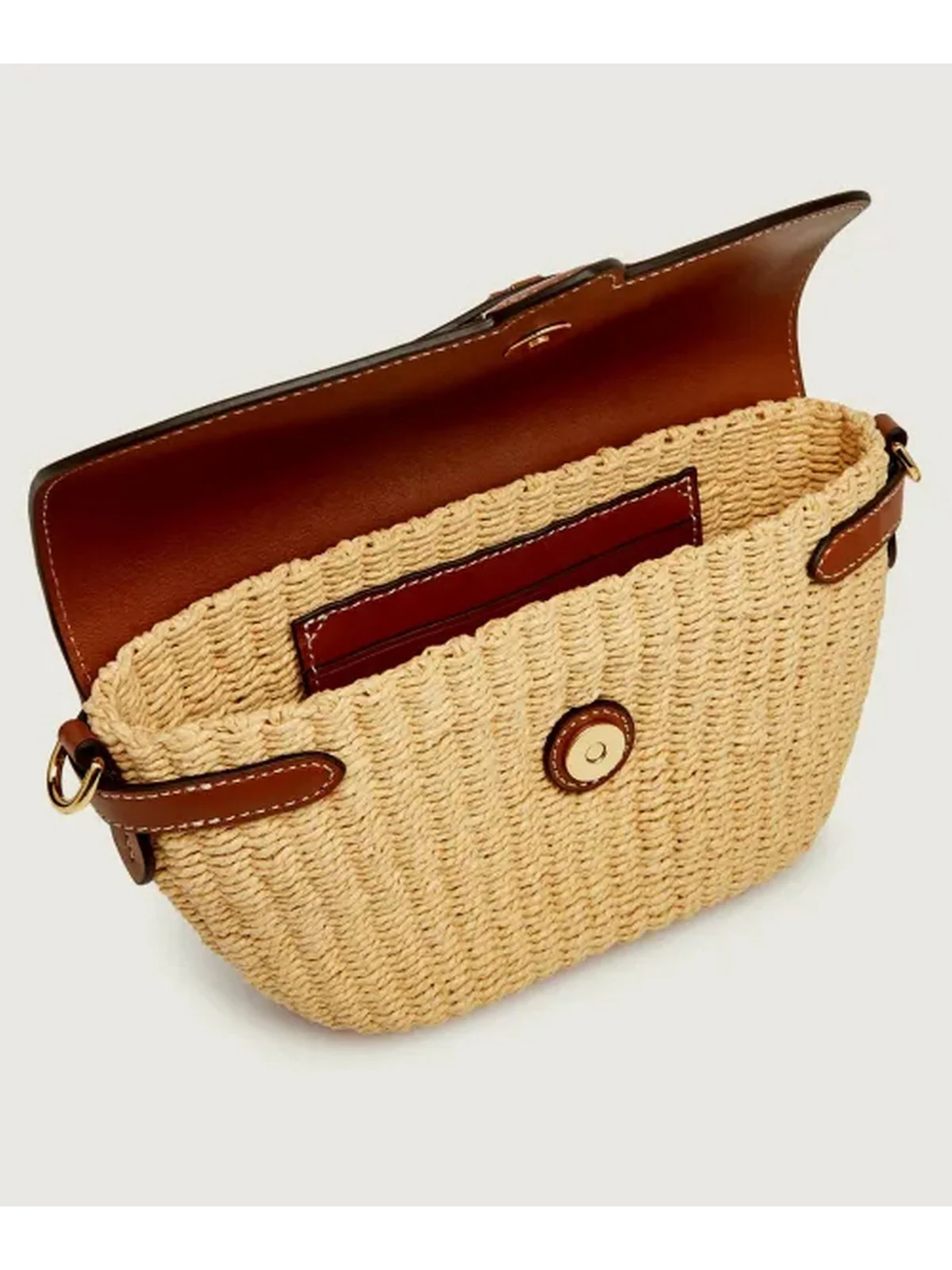 LAUREN RALPH LAUREN Borsa Donna LYNDEN-SHOULDER BAG-SMALL 431P10158 001 NATURAL/LAUREN TAN - Image 3