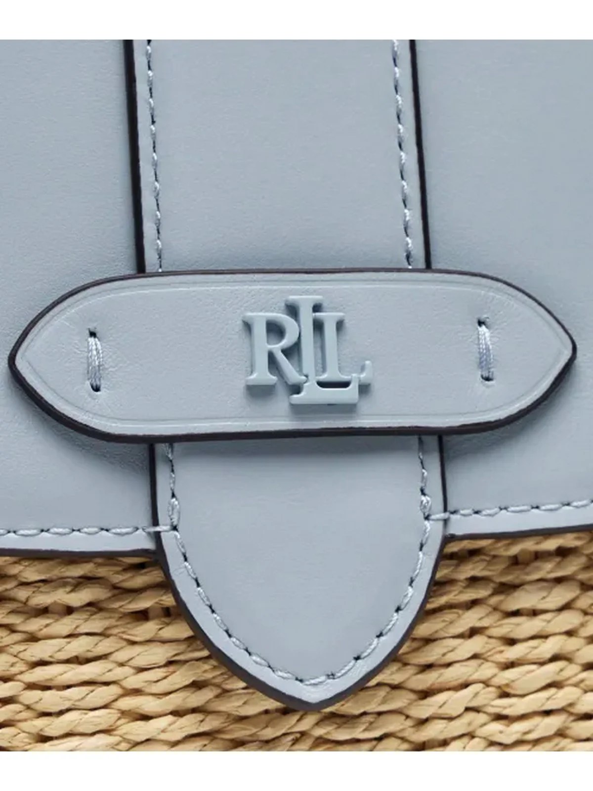 LAUREN RALPH LAUREN Borsa Donna LYNDEN-SHOULDER BAG-SMALL 431P10158 003 NATURAL/ALPINE BLUE - Image 4