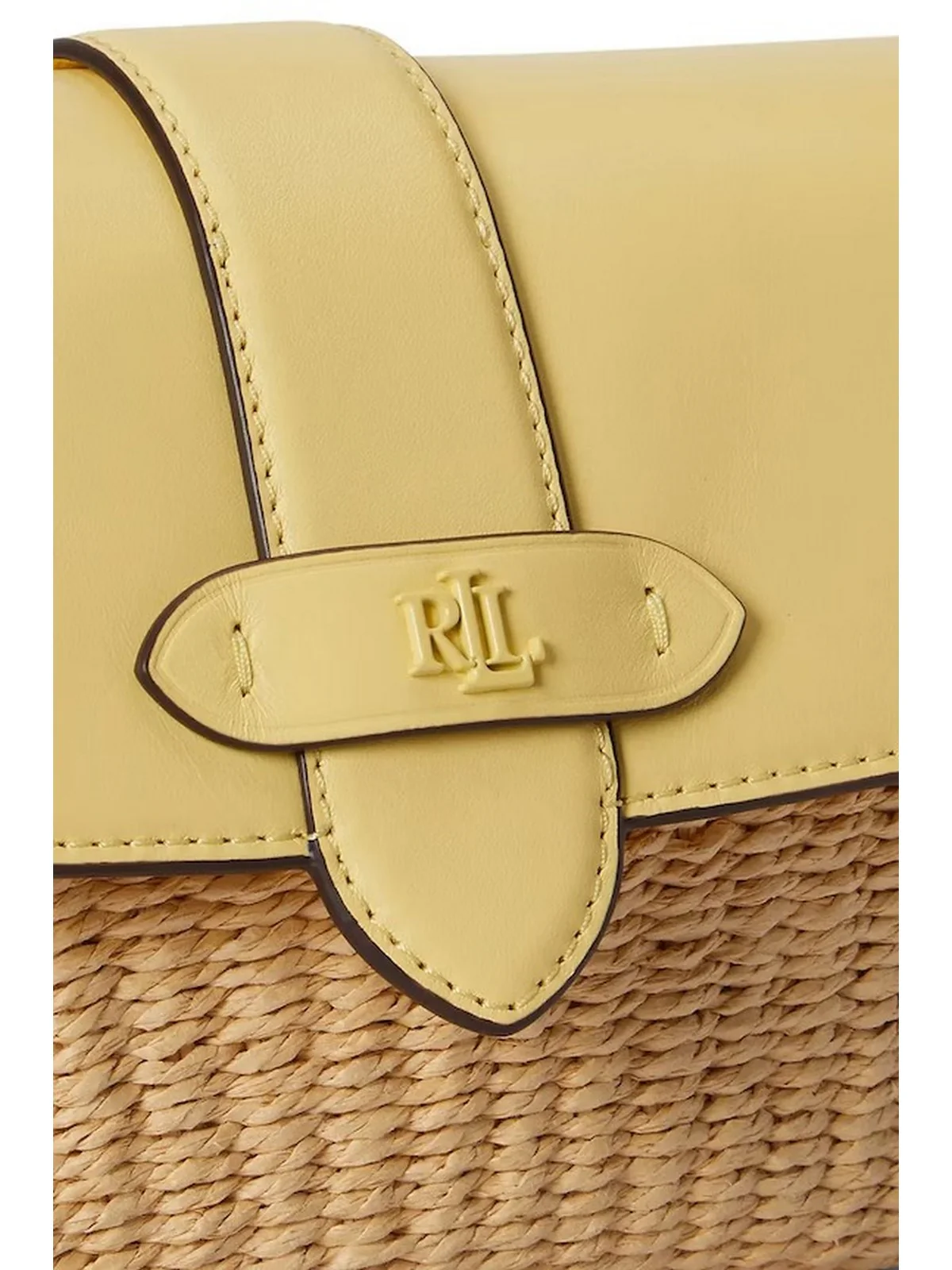 LAUREN RALPH LAUREN Borsa Donna LYNDEN-SHOULDER BAG-SMALL 431P10158 004 NATURAL/LEMON SORBET - Image 3