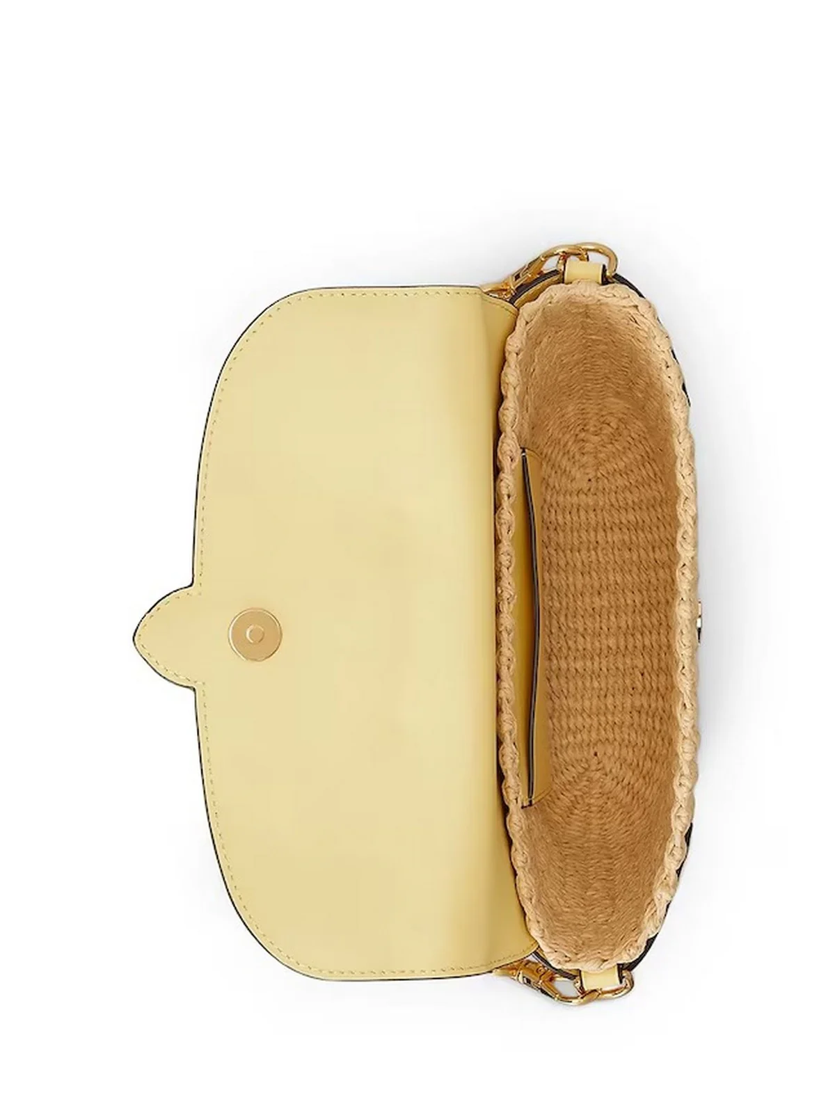 LAUREN RALPH LAUREN Borsa Donna LYNDEN-SHOULDER BAG-SMALL 431P10158 004 NATURAL/LEMON SORBET - Image 4