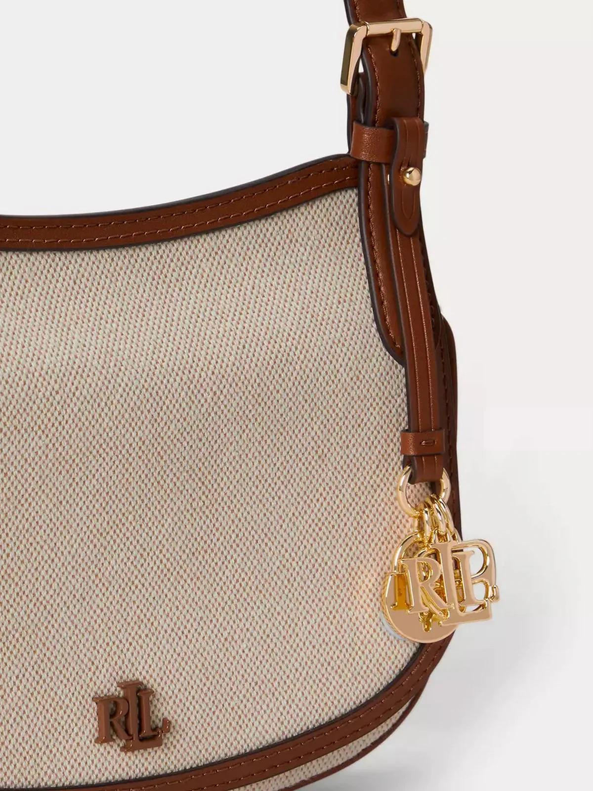 LAUREN RALPH LAUREN Borsa Donna MARCY CRSBDY-CROSSBODY-MEDIUM 431P10512 001 NTRL/BUFF CANVAS/LAUREN TAN - Image 2