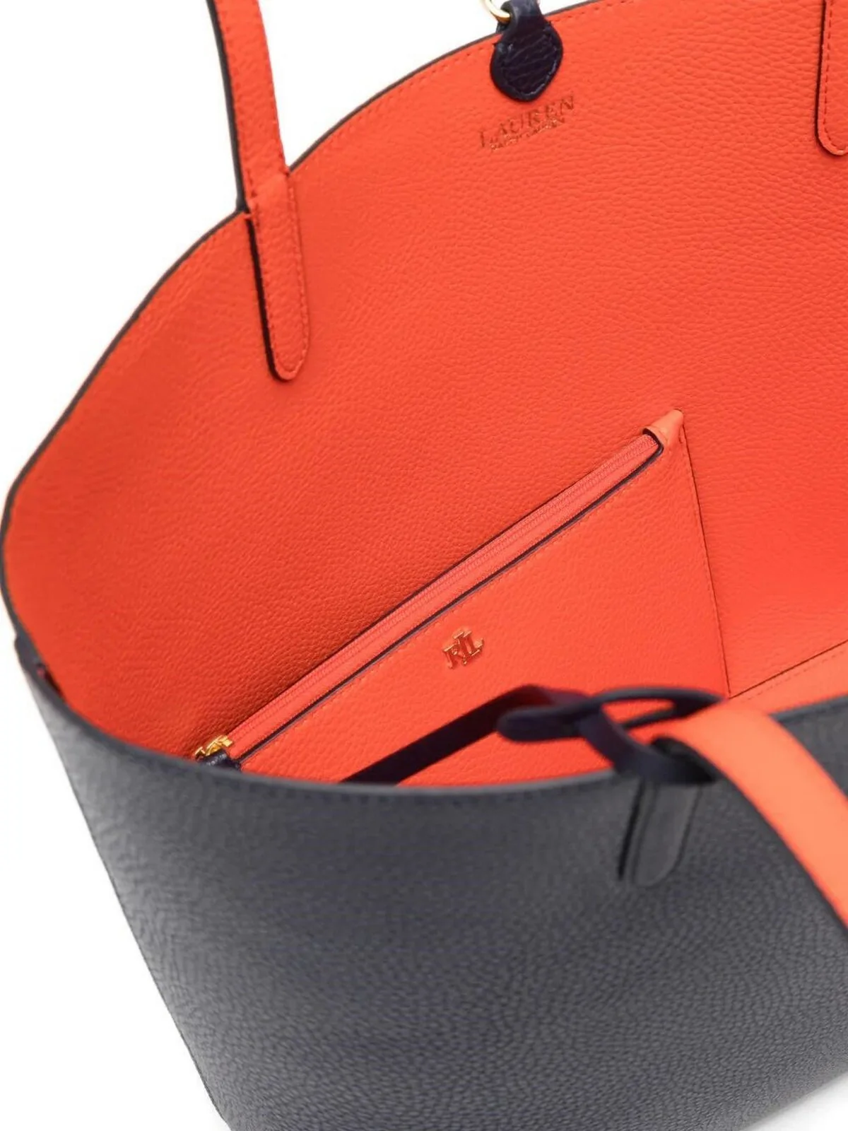 LAUREN RALPH LAUREN Borsa Donna RVRSBLE TOTE-TOTE-MEDIUM 431795329 079 REFINED NAVY/DUSK ORANGE - Image 4