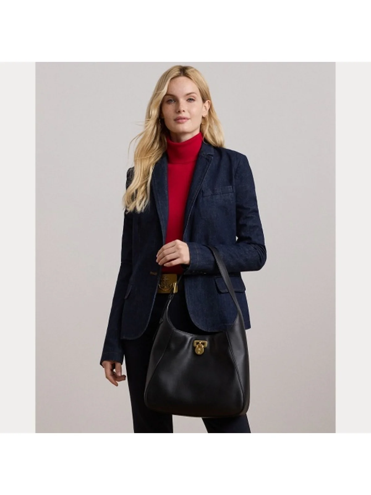 LAUREN RALPH LAUREN Borsa Donna TANNER LG SH-SHOULDER BAG-LARGE 431956790 002 Nero - Image 3