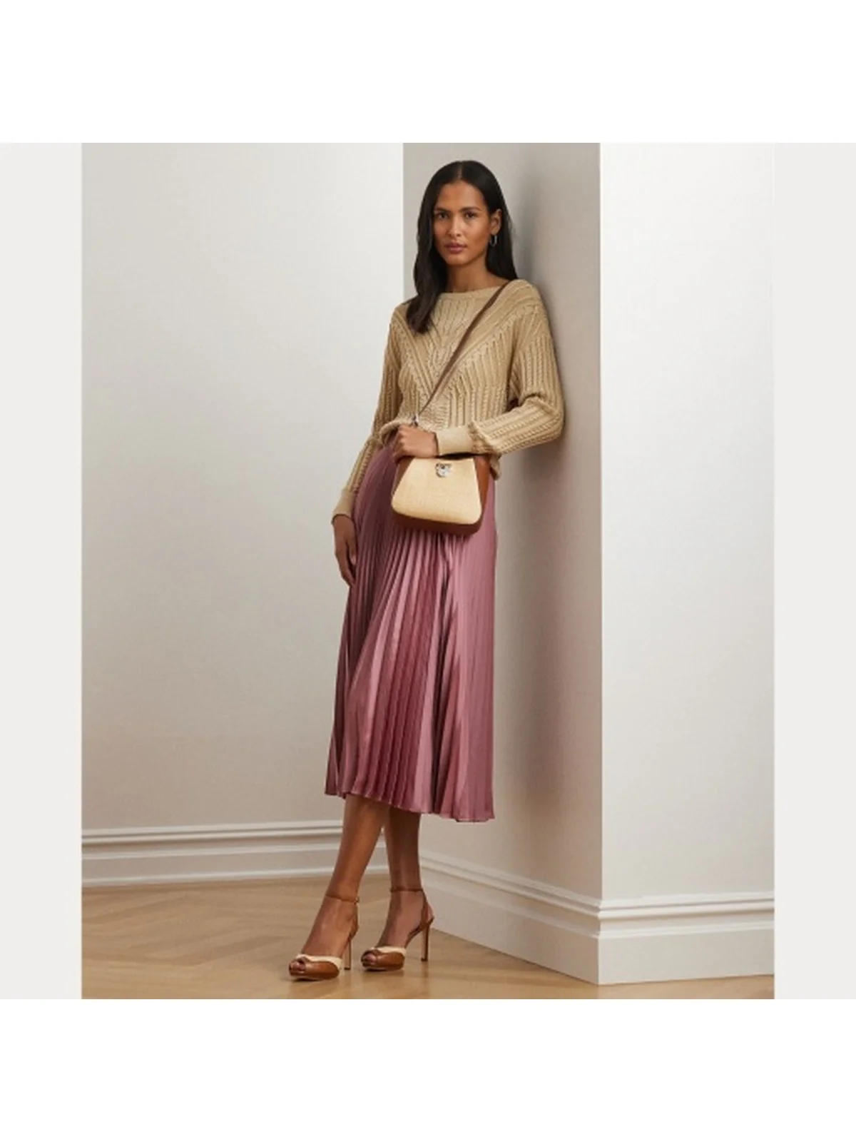 LAUREN RALPH LAUREN Borsa Donna TANNER SM SH 431966751 001 Beige - Image 4