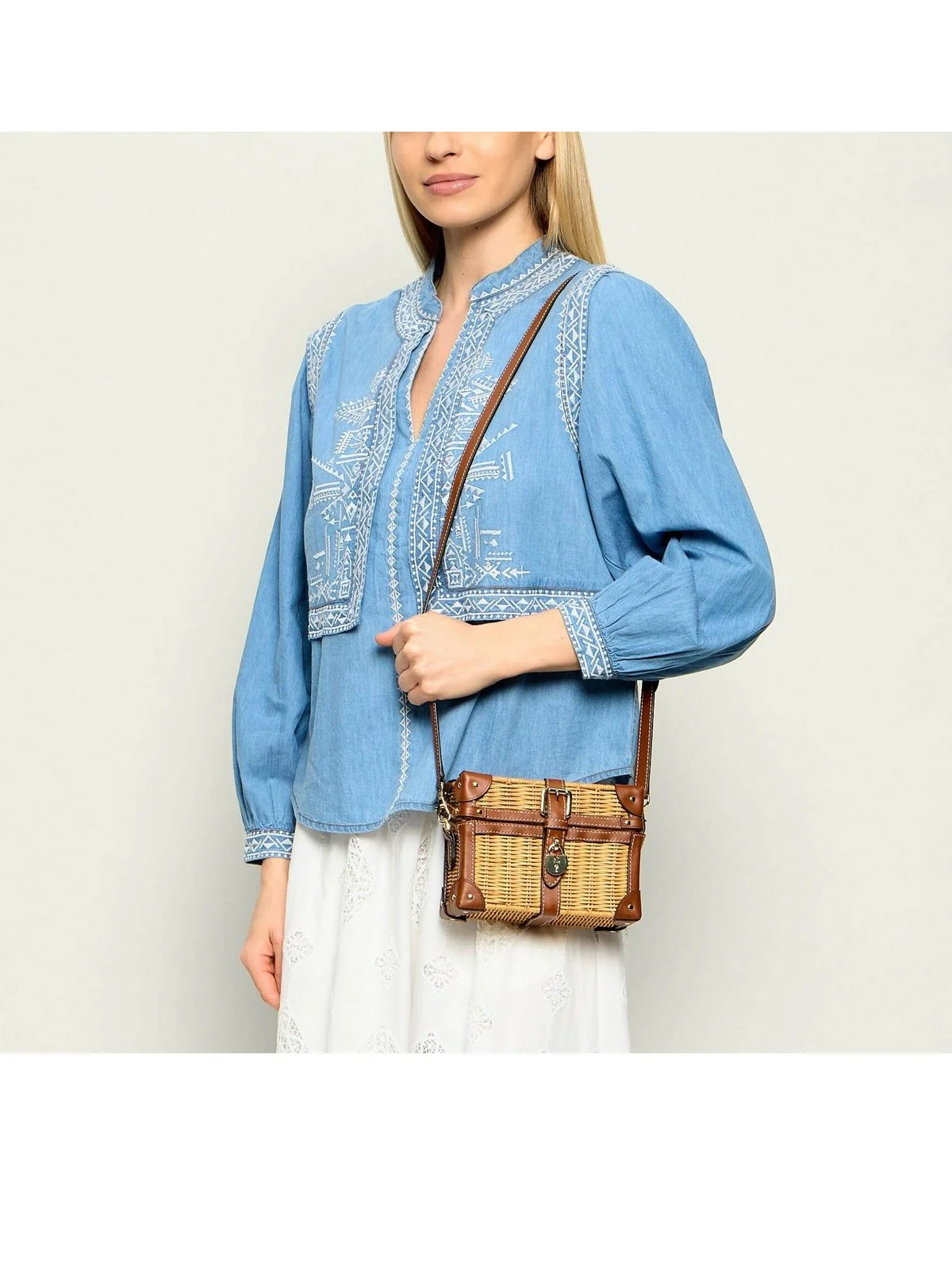 LAUREN RALPH LAUREN Borsa Donna TNNR LUGGAGE-CROSSBODY-SMALL 431P06075 001 LIGHT WALNUT/LAUREN TAN - Image 4