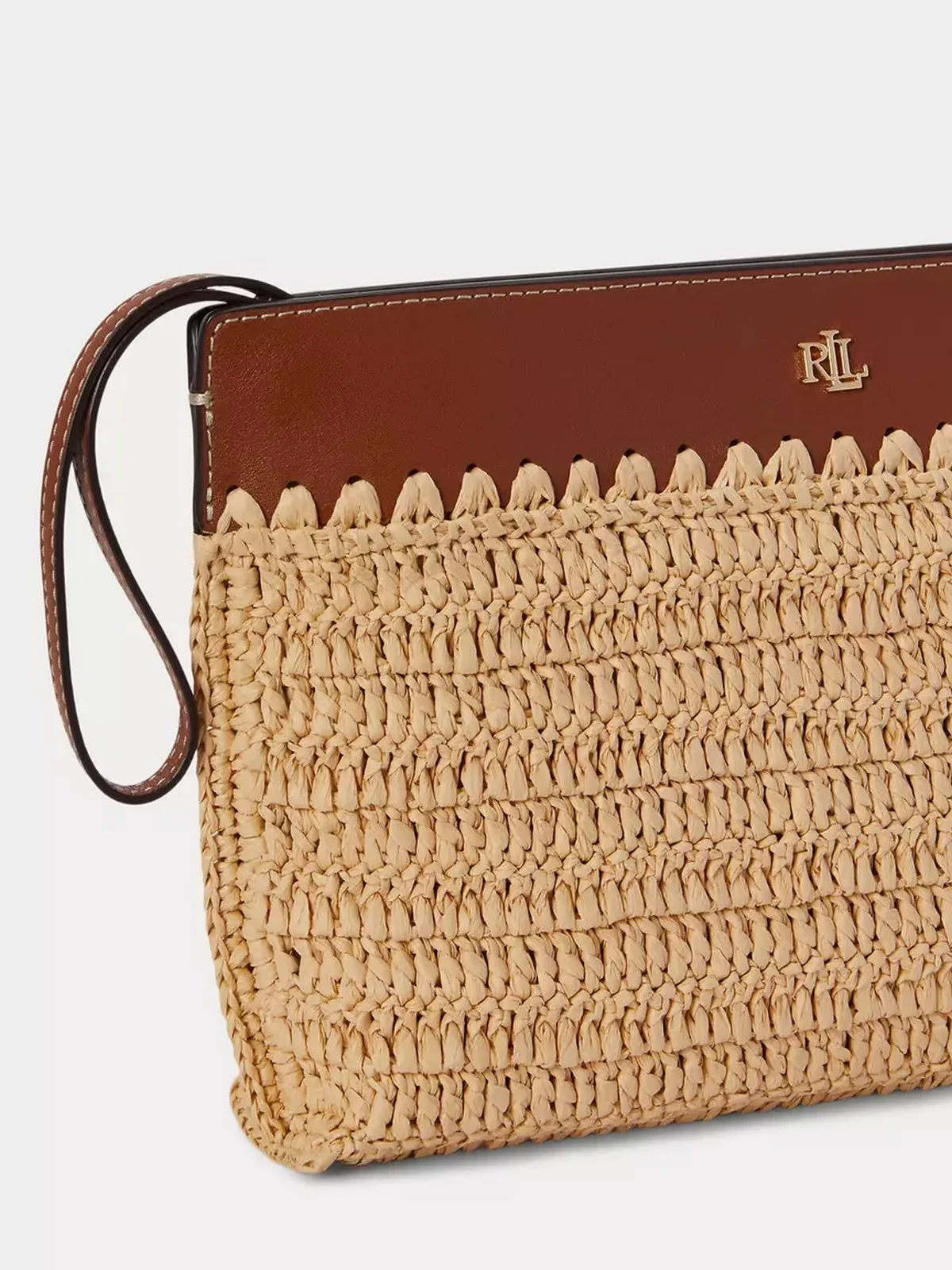 LAUREN RALPH LAUREN Borsa Donna TOP ZIP PCH-POUCH-LARGE 432P10519 001 NATURAL/LAUREN TAN - Image 2