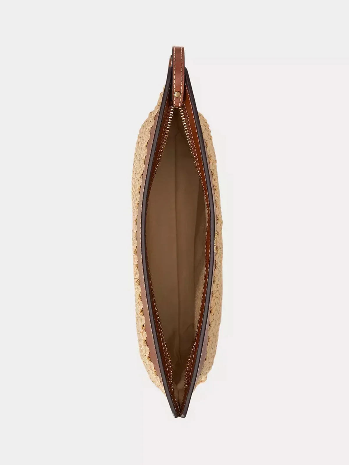 LAUREN RALPH LAUREN Borsa Donna TOP ZIP PCH-POUCH-LARGE 432P10519 001 NATURAL/LAUREN TAN - Image 3