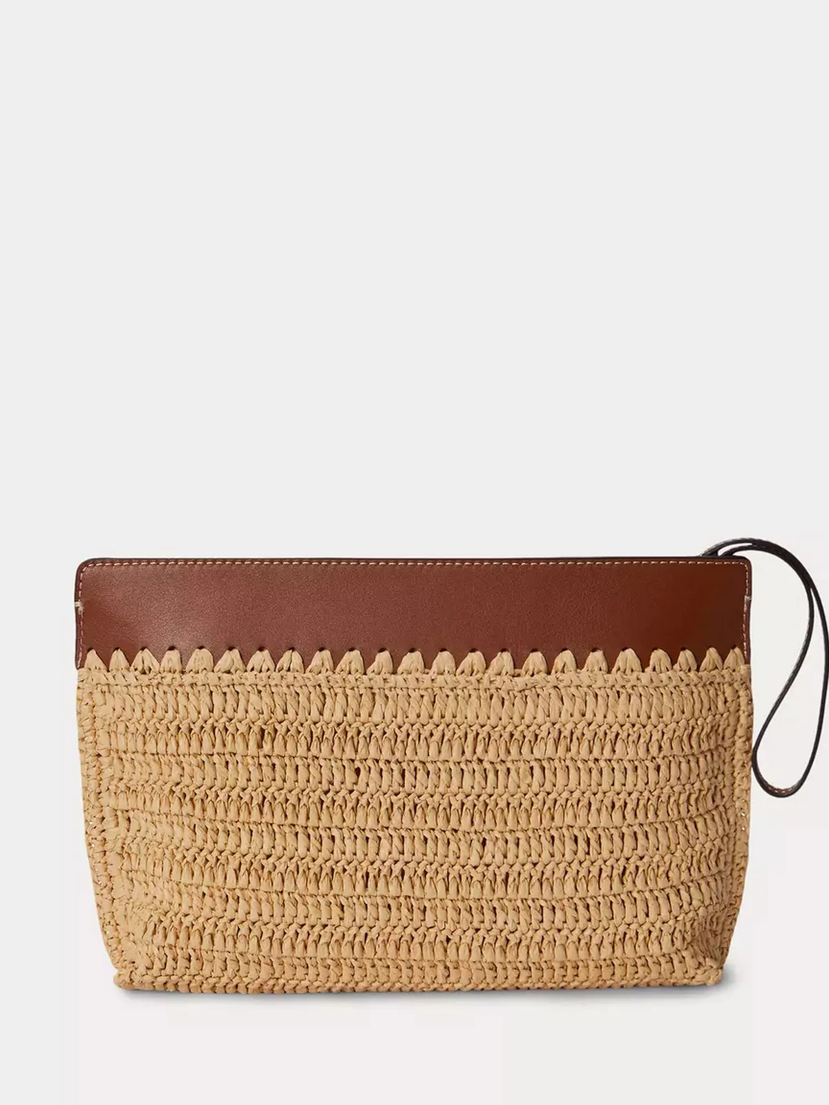 LAUREN RALPH LAUREN Borsa Donna TOP ZIP PCH-POUCH-LARGE 432P10519 001 NATURAL/LAUREN TAN - Image 4