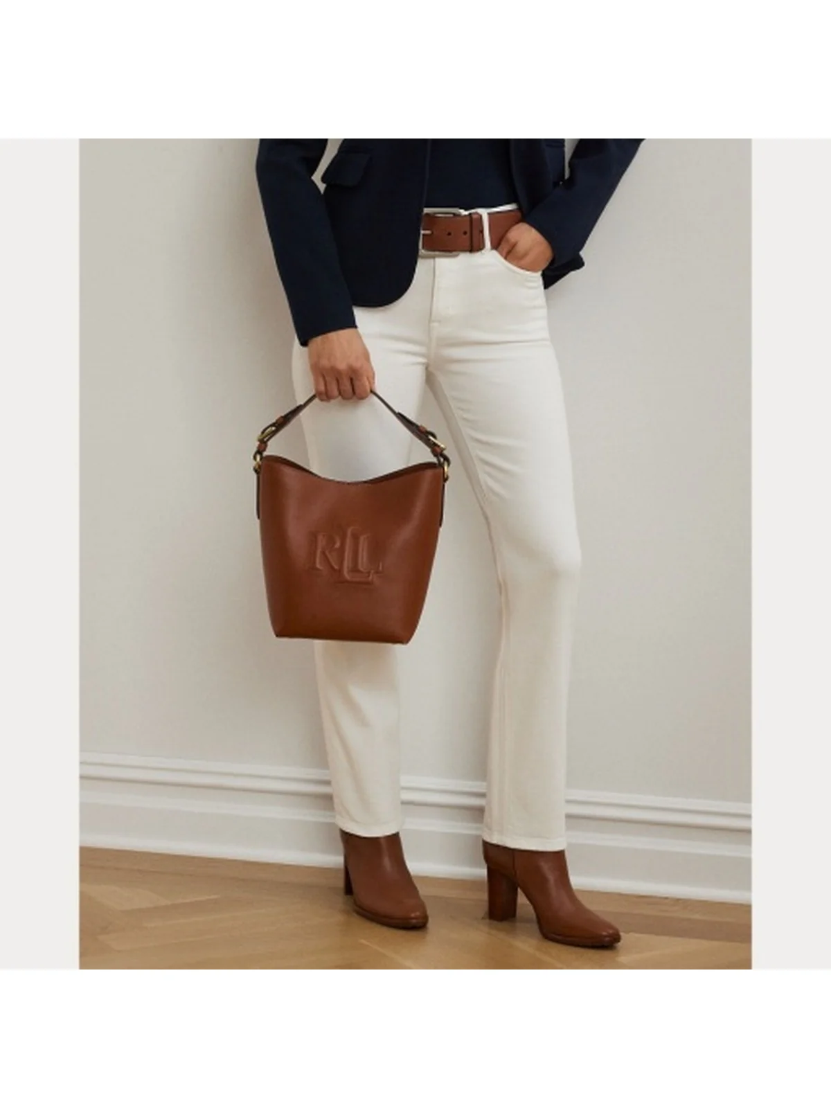 LAUREN RALPH LAUREN Borsa Donna WITLEY MD BK-BUCKET BAG-MEDIUM 431950855 007 Marrone - Image 2