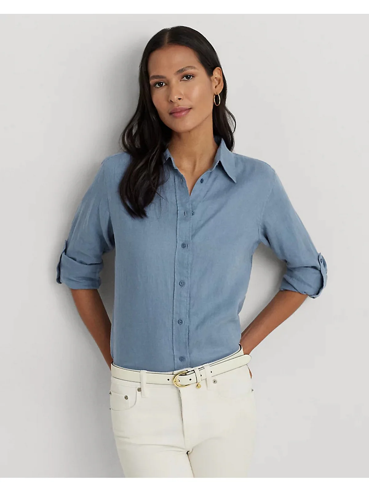 LAUREN RALPH LAUREN Camicia Donna  200782777 056 Blu - Image 3