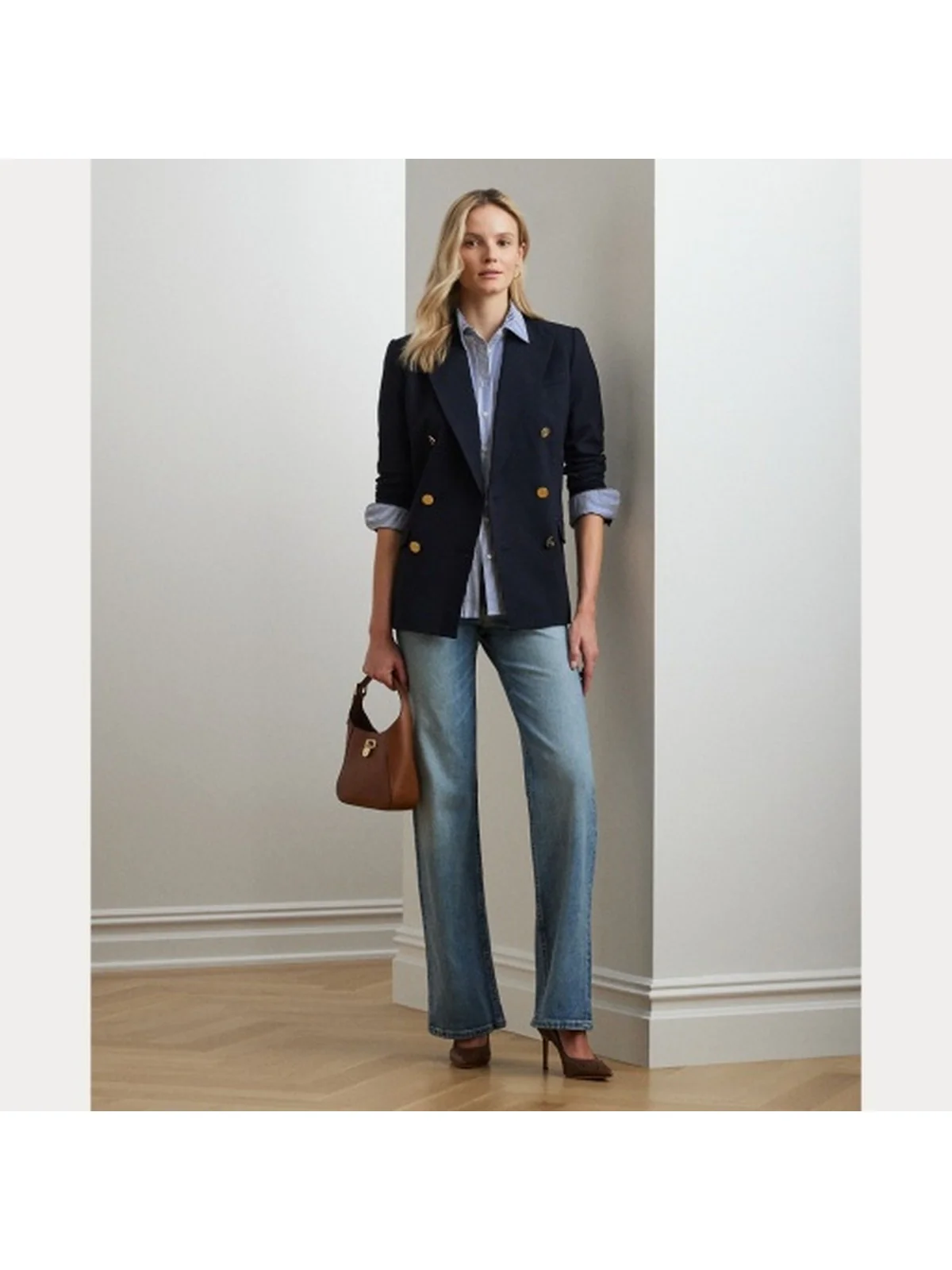 LAUREN RALPH LAUREN Camicia Donna JAMELKO 200859048 001 BLUE/WHITE - Image 4