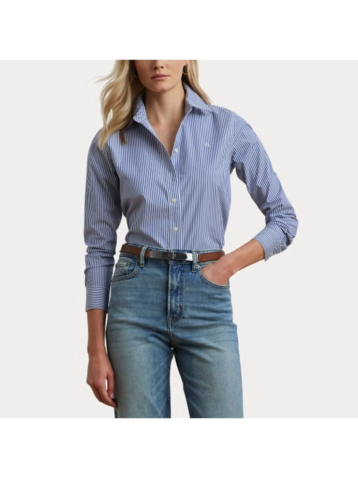 LAUREN RALPH LAUREN Camicia Donna JAMELKO 200859048 001 BLUE/WHITE - Image 7