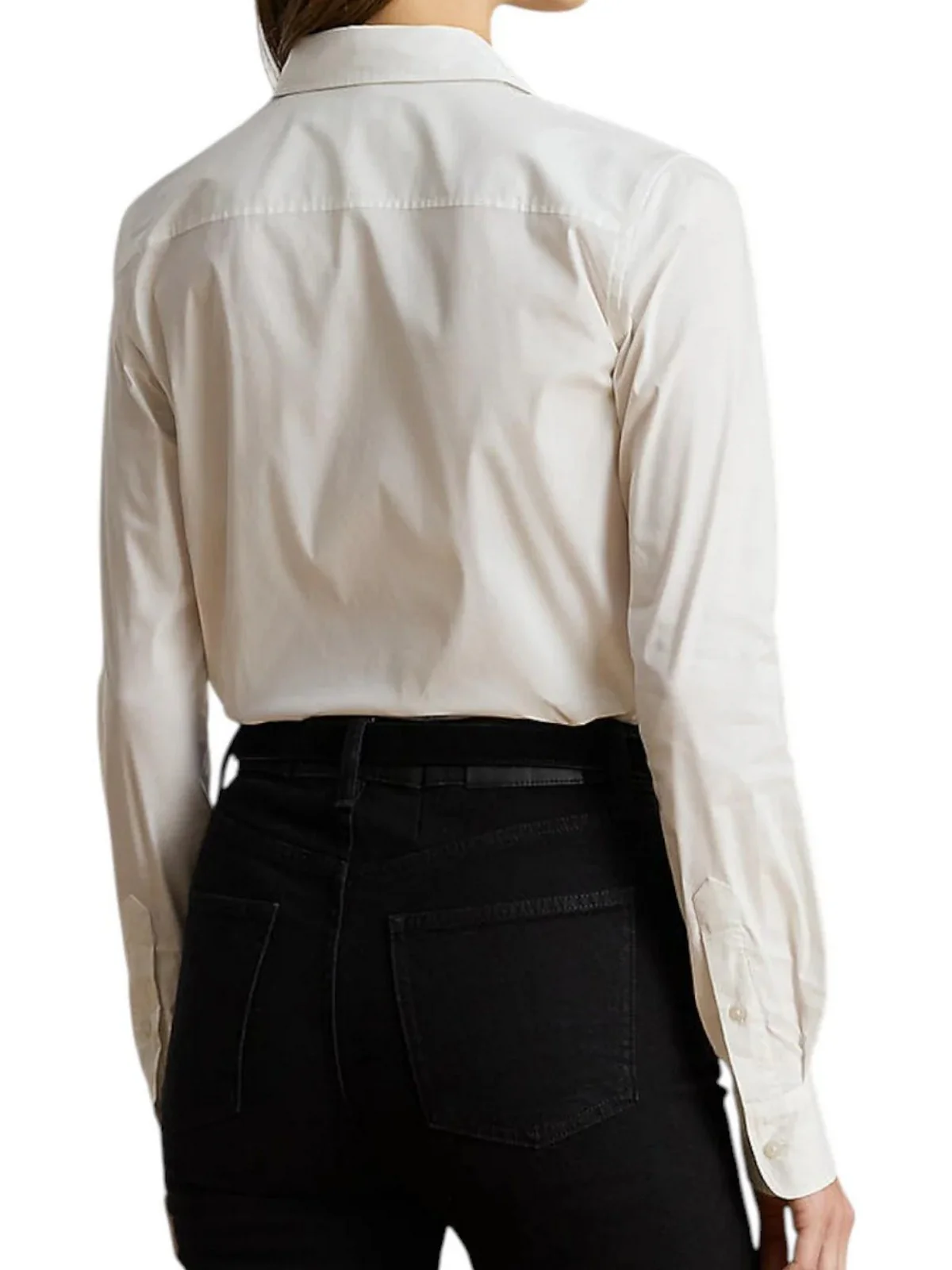 LAUREN RALPH LAUREN Camicia Donna JAMELKO-LONG SLEEVE-BUTTON FRONT SHIRT 200979990 002 WHITE - Image 4