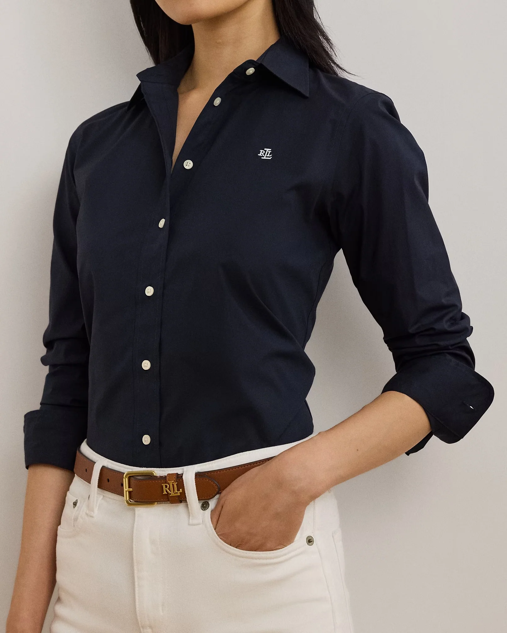 LAUREN RALPH LAUREN Camicia Donna JAMELKO-LONG SLEEVE-SHIRT 200684553 003 LAUREN NAVY - Image 5