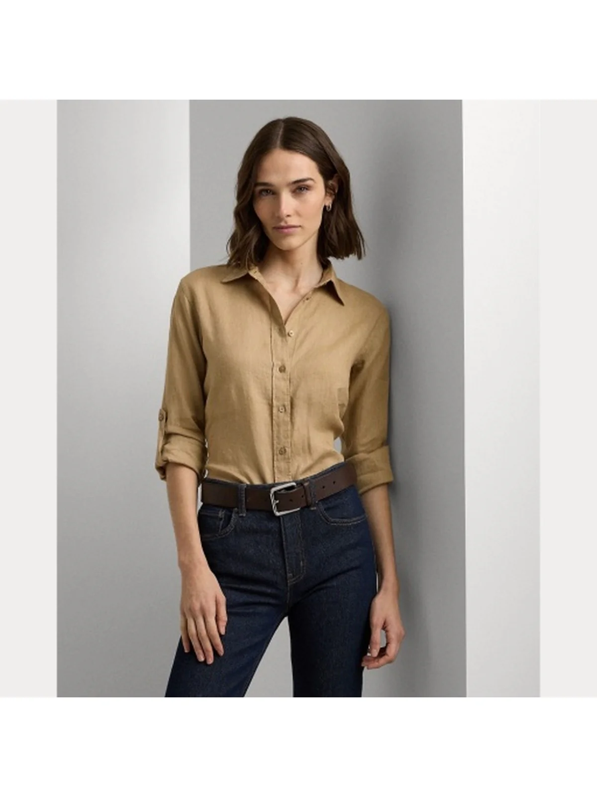 LAUREN RALPH LAUREN Camicia Donna Karrie 200782777 060 Marrone - Image 2