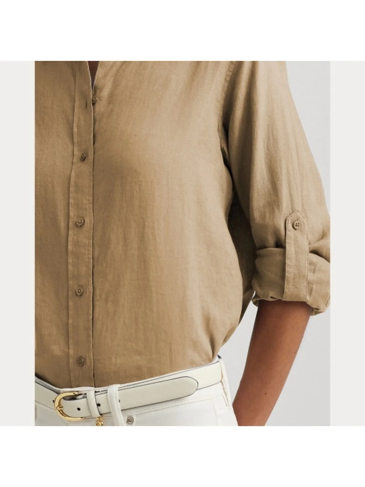LAUREN RALPH LAUREN Camicia Donna Karrie 200782777 060 Marrone - Image 3