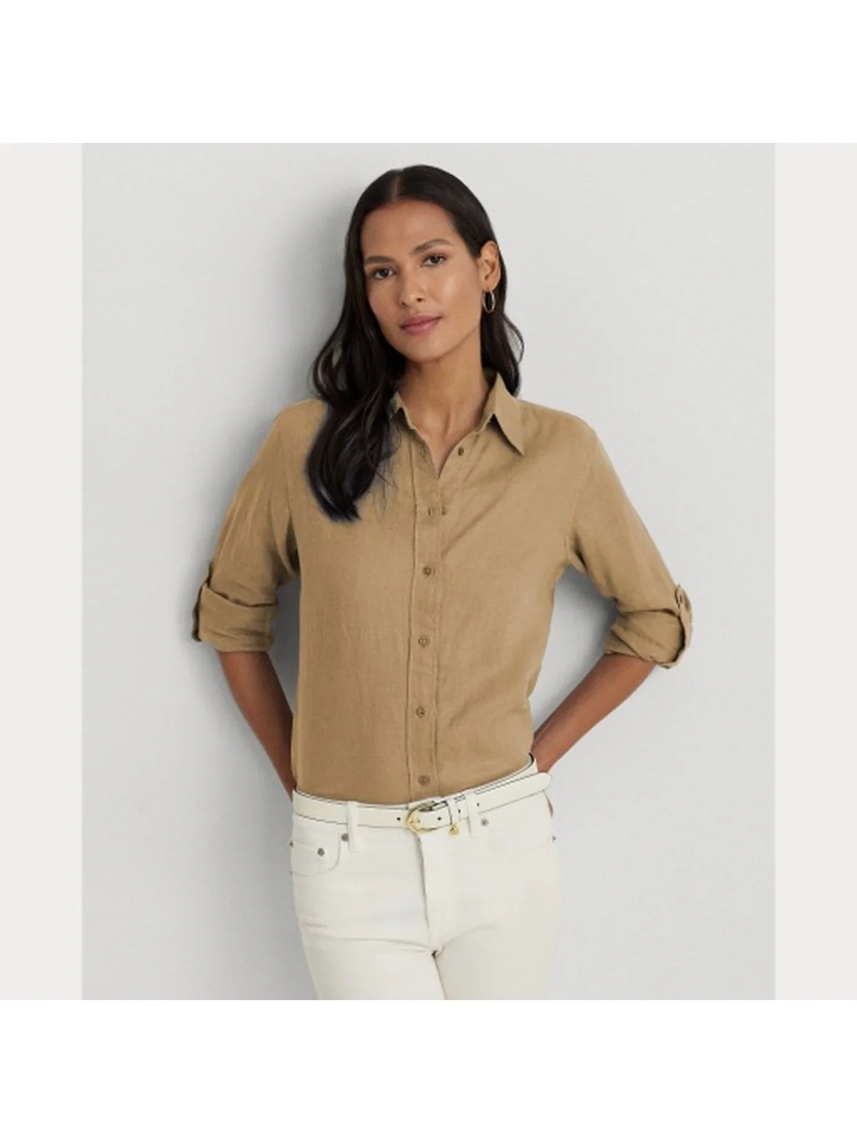 LAUREN RALPH LAUREN Camicia Donna Karrie 200782777 060 Marrone - Image 6