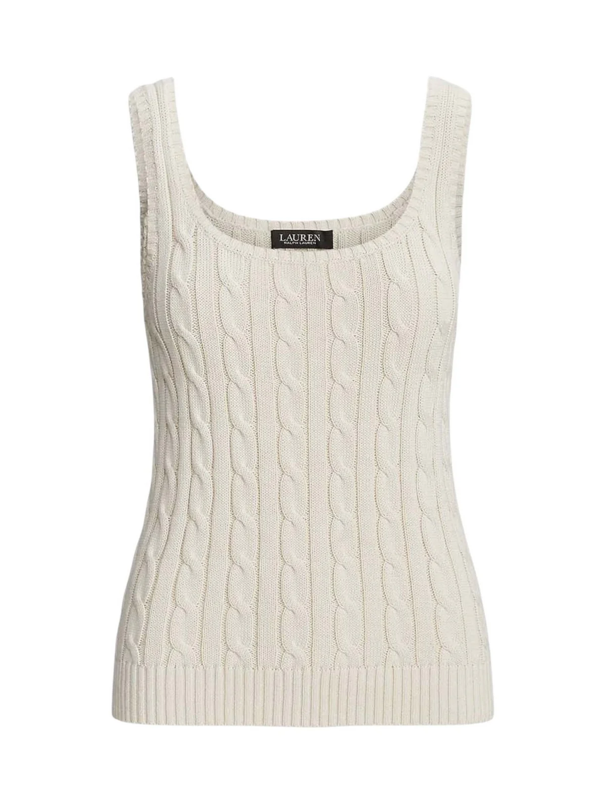 LAUREN RALPH LAUREN Canotta Donna RIDUAN-SLEEVELESS-PULLOVER 200862152 001 MASCARPONE CREAM