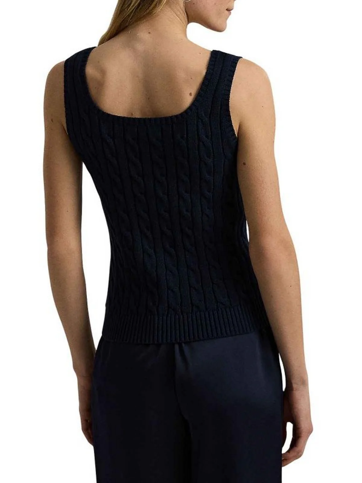 LAUREN RALPH LAUREN Canotta Donna RIDUAN-SLEEVELESS-PULLOVER 200862152 007 LAUREN NAVY - Image 3