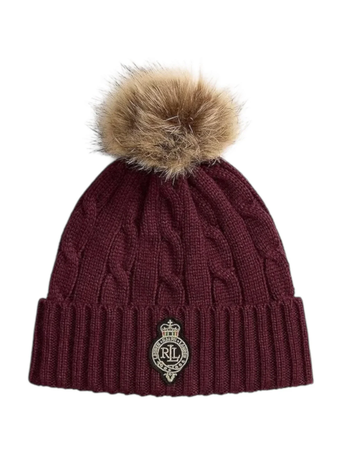 LAUREN RALPH LAUREN Cappello Donna CBL CRST PTC-HAT 454P04455 006 DARK GARNET