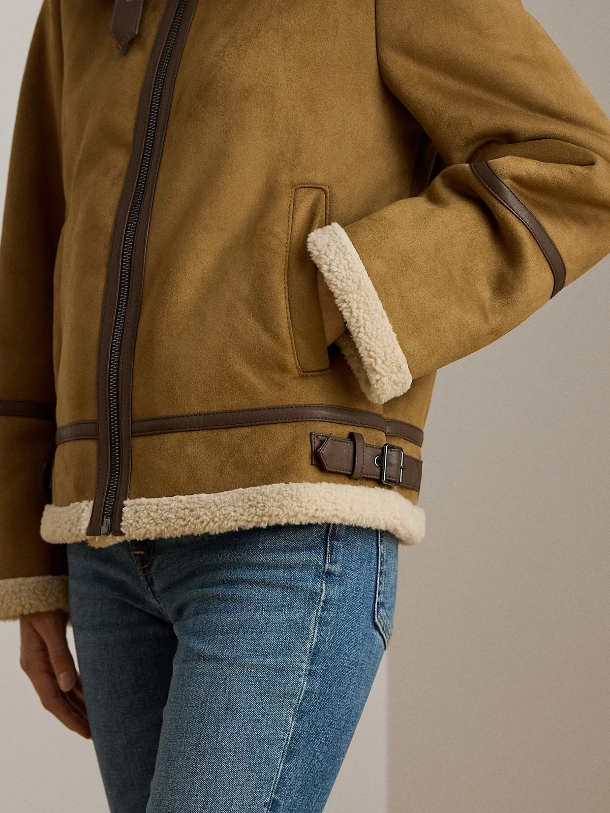 LAUREN RALPH LAUREN Cappotto Donna "FX SH SB 24""-UNLINED-COAT" 297P04122 002 camel - Image 4