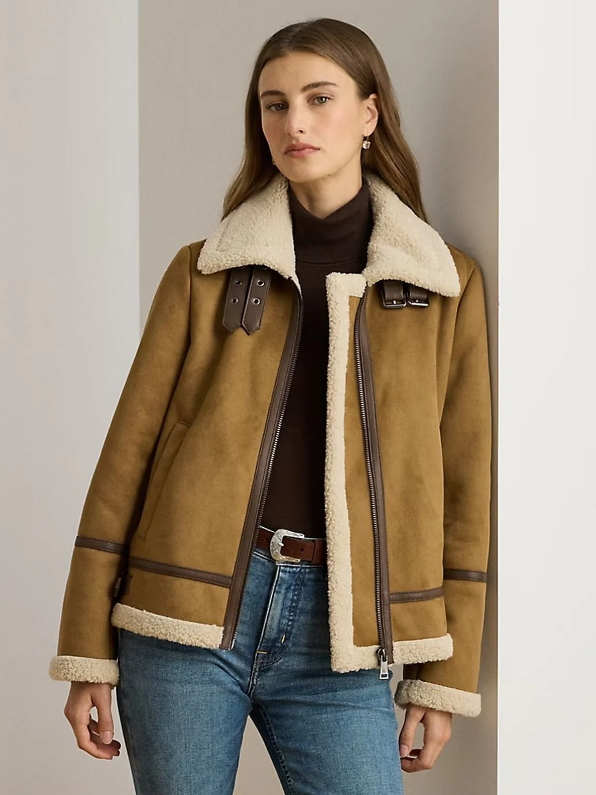 LAUREN RALPH LAUREN Cappotto Donna "FX SH SB 24""-UNLINED-COAT" 297P04122 002 camel - Image 6