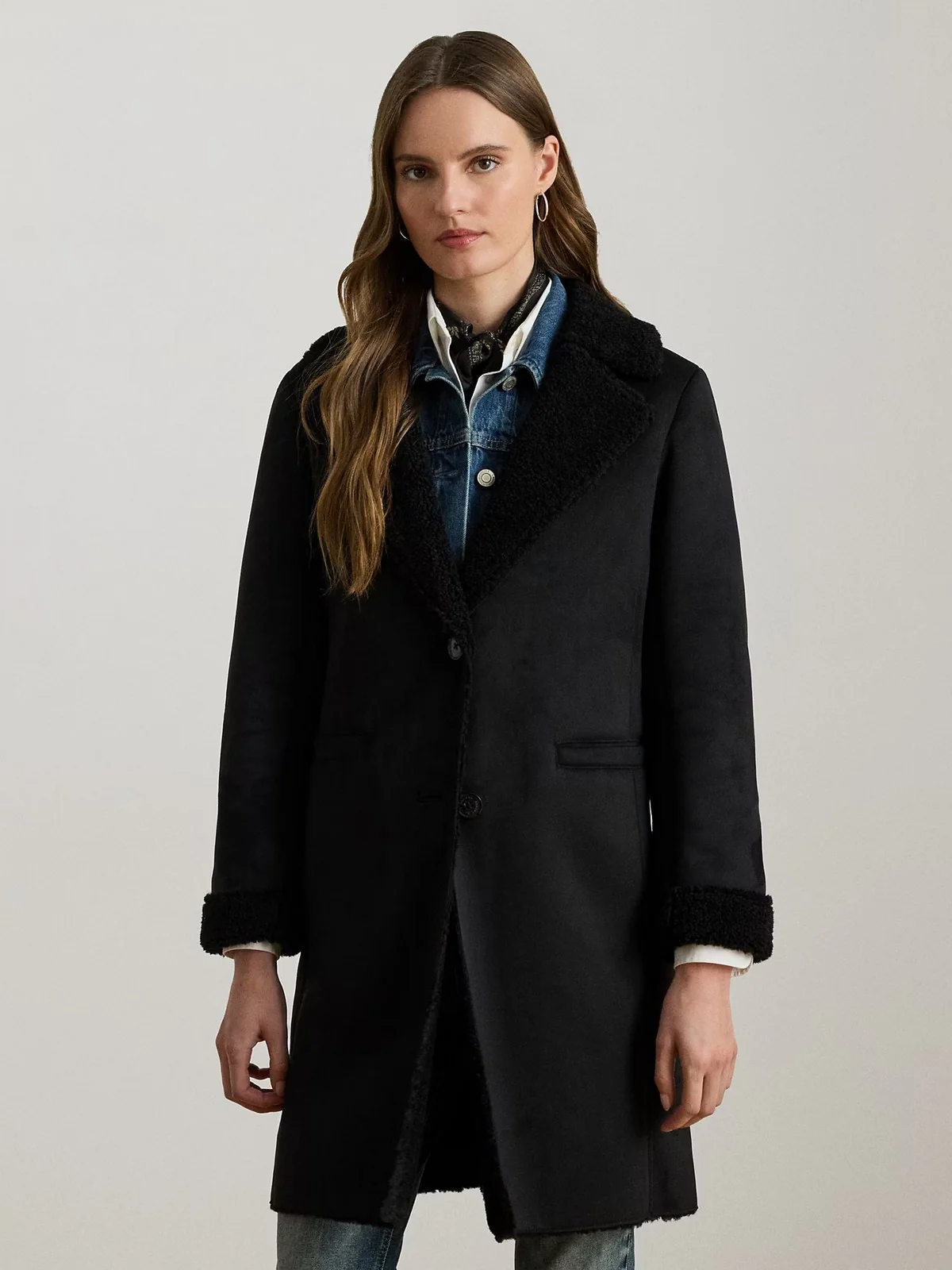 LAUREN RALPH LAUREN Cappotto Donna "FX SH SB 35""-UNLINED-COAT" 297P04121 001 BLACK - Image 2