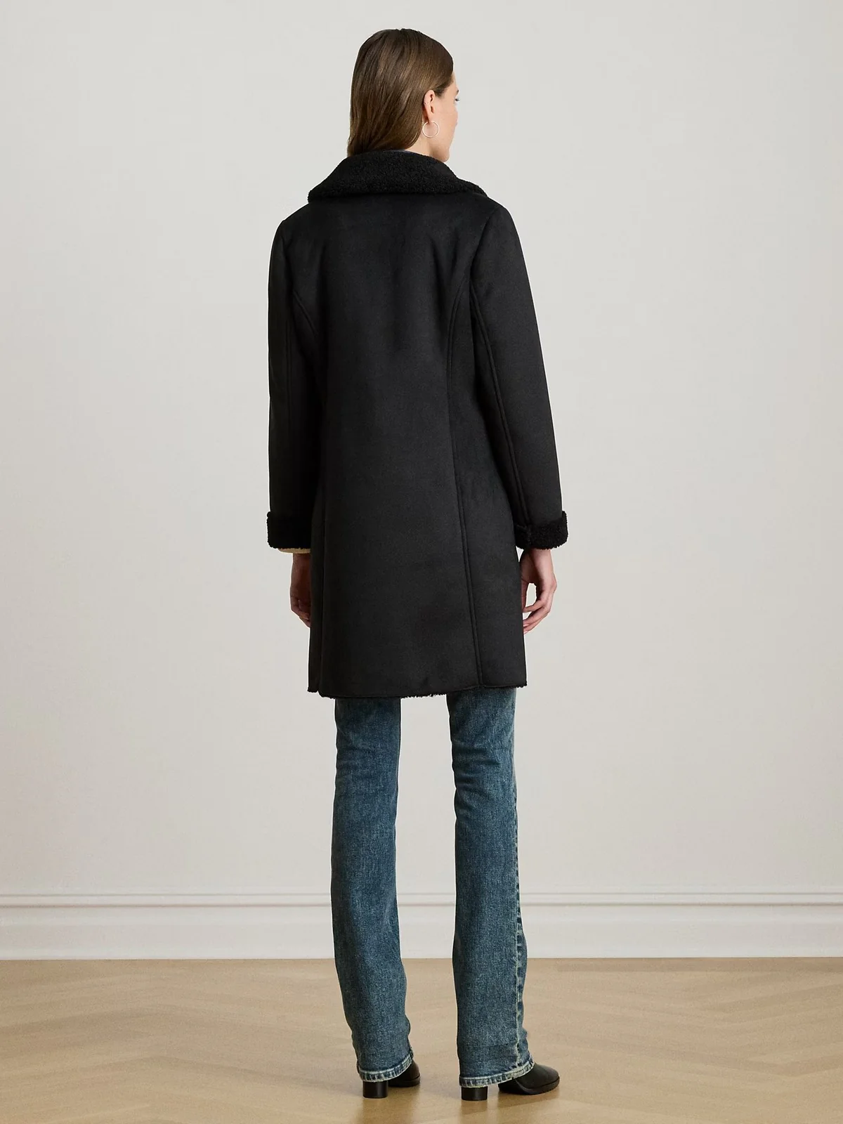LAUREN RALPH LAUREN Cappotto Donna "FX SH SB 35""-UNLINED-COAT" 297P04121 001 BLACK - Image 3