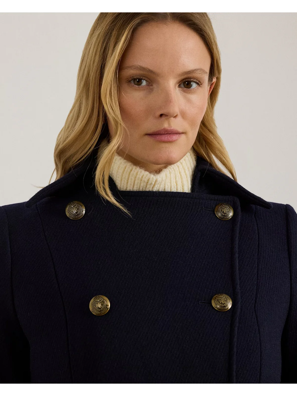 LAUREN RALPH LAUREN Cappotto Donna "TWILL DB 45""-LINED-COAT" 297P04150 002 REGAL NAVY - Image 3