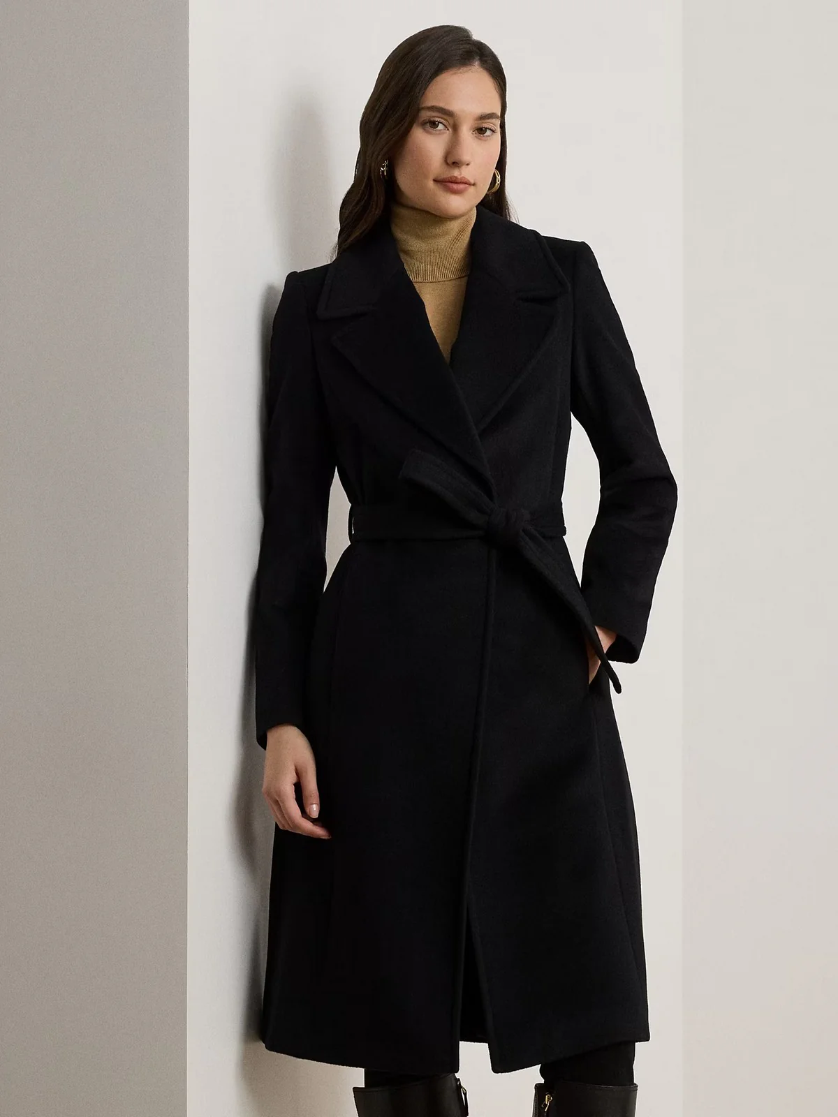 LAUREN RALPH LAUREN Cappotto Donna "WOOL WRP 42""-LINED-COAT" 297962169 001 BLACK - Image 2