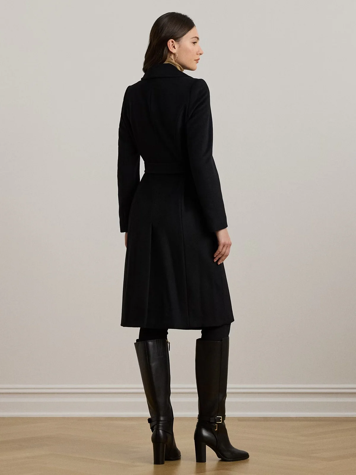 LAUREN RALPH LAUREN Cappotto Donna "WOOL WRP 42""-LINED-COAT" 297962169 001 BLACK - Image 3