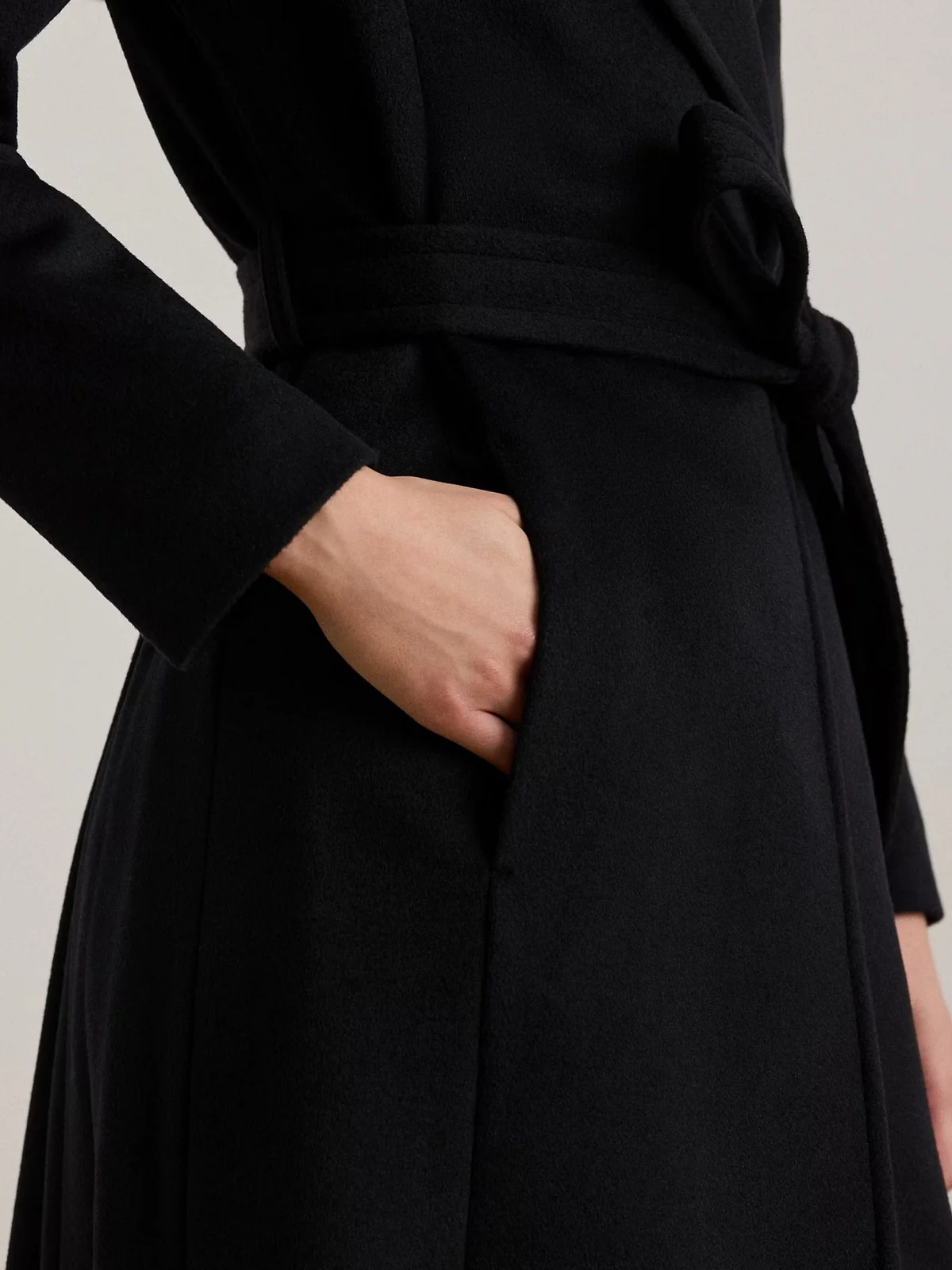 LAUREN RALPH LAUREN Cappotto Donna "WOOL WRP 42""-LINED-COAT" 297962169 001 BLACK - Image 5